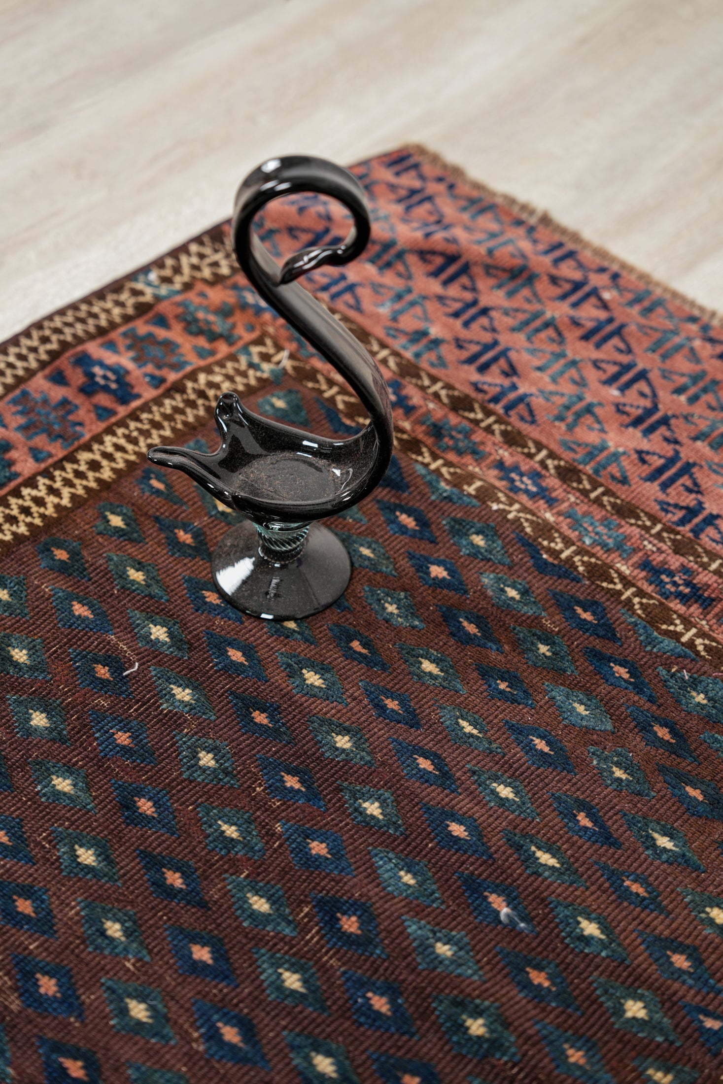 Antique Turkmen Yomud Rug 4' x 2'8"