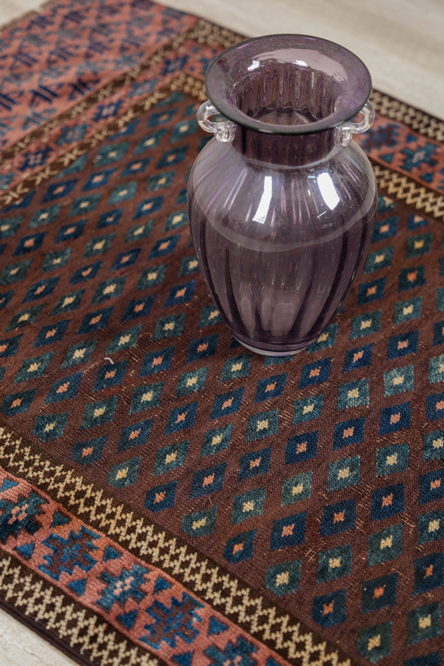 Antique Turkmen Yomud Rug 4' x 2'8"