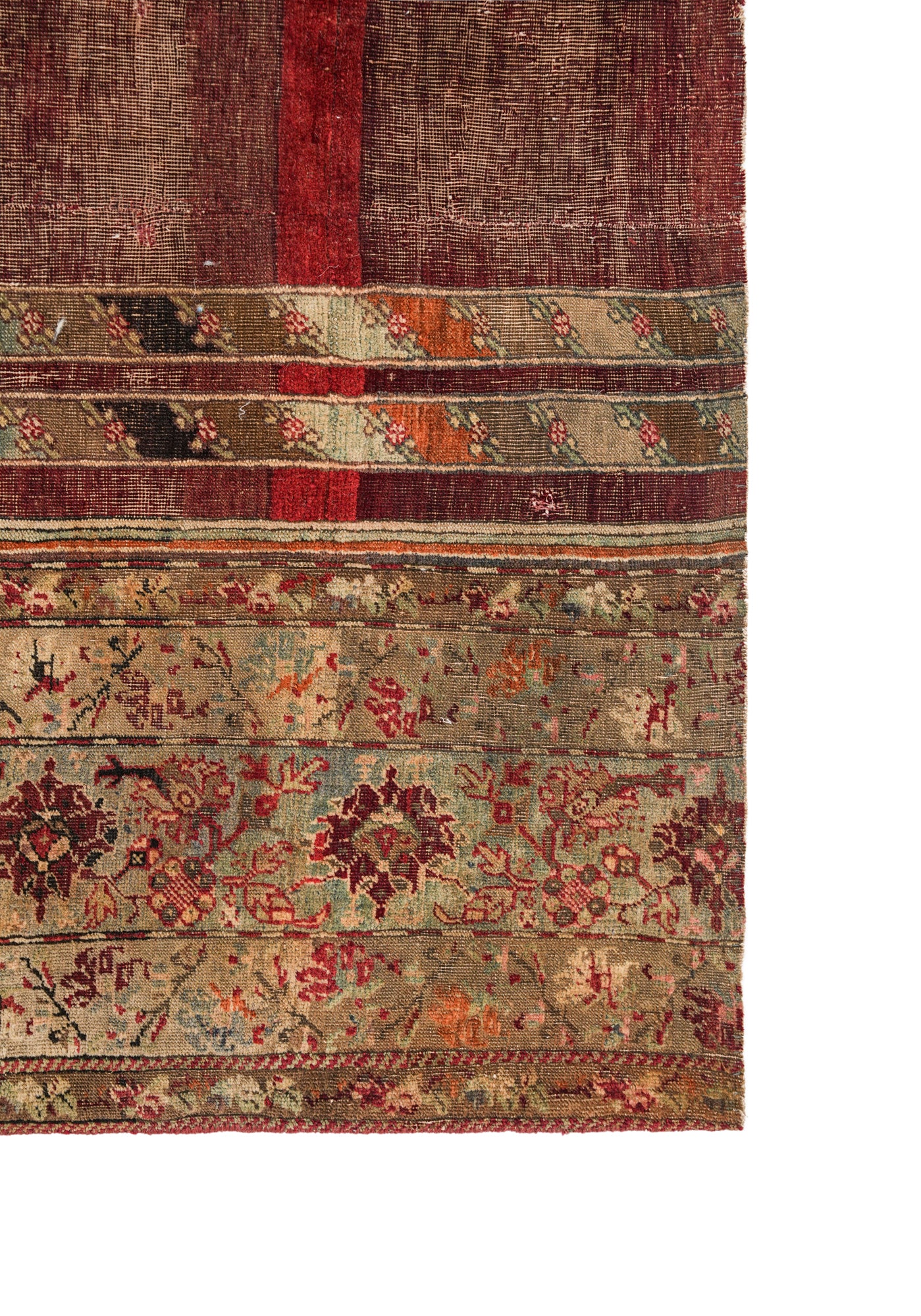 Antique Anatolian Prayer Rug Fragment 4' x 3'