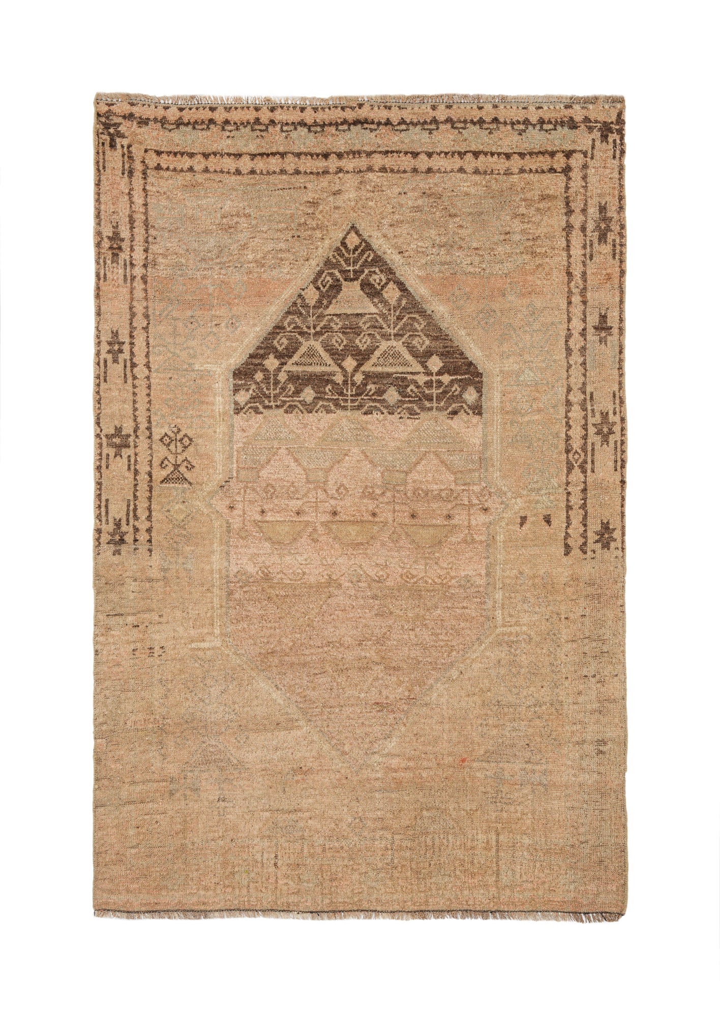 Vintage Turkmen Tribal Rug 5'9" x 3'6"
