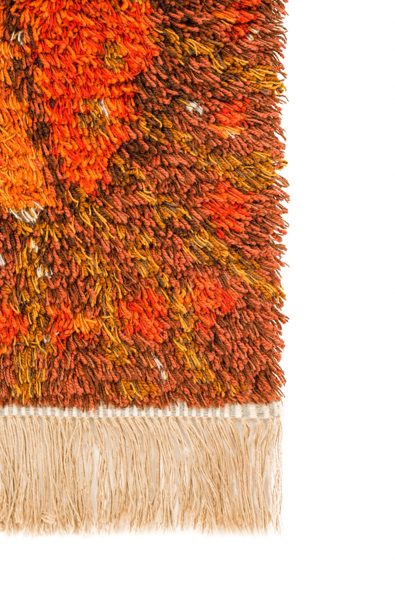 Vintage Scandinavian Rya Rug 3'5"x 2'