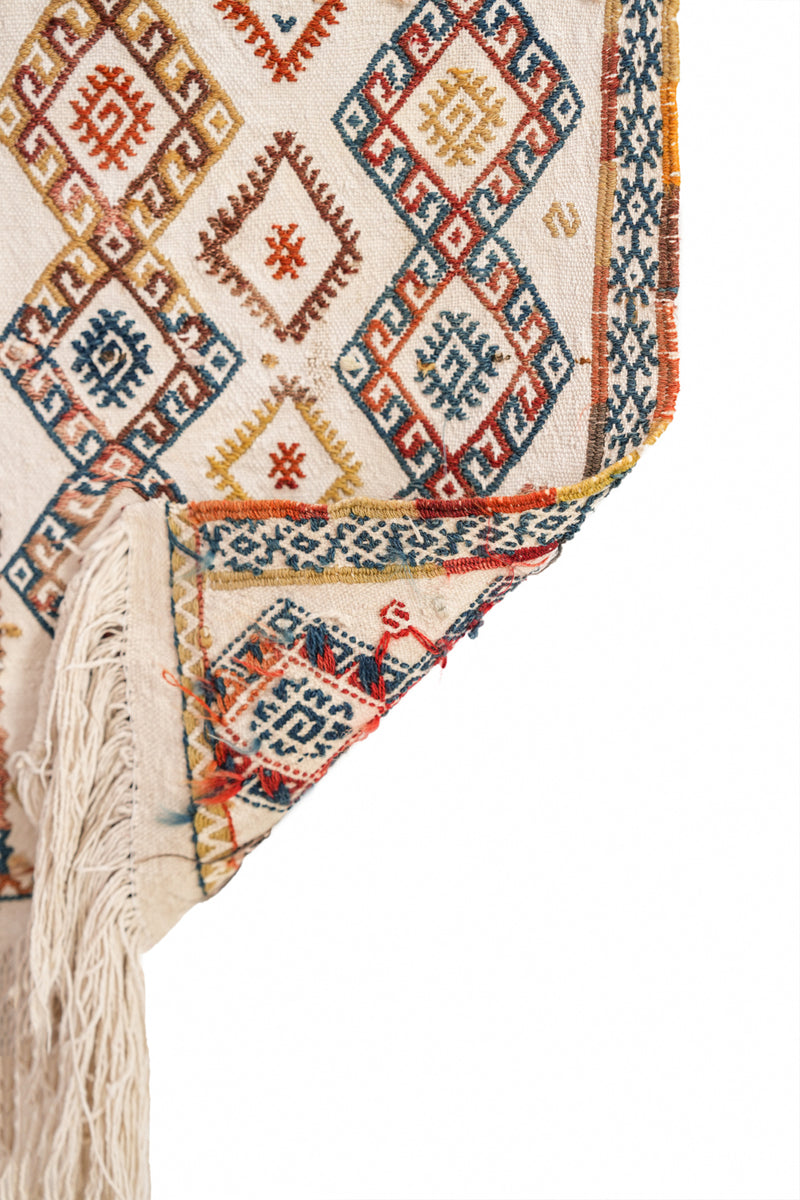 Vintage Turkish Cicim Yastik Kilim 4'9" x 1'2"