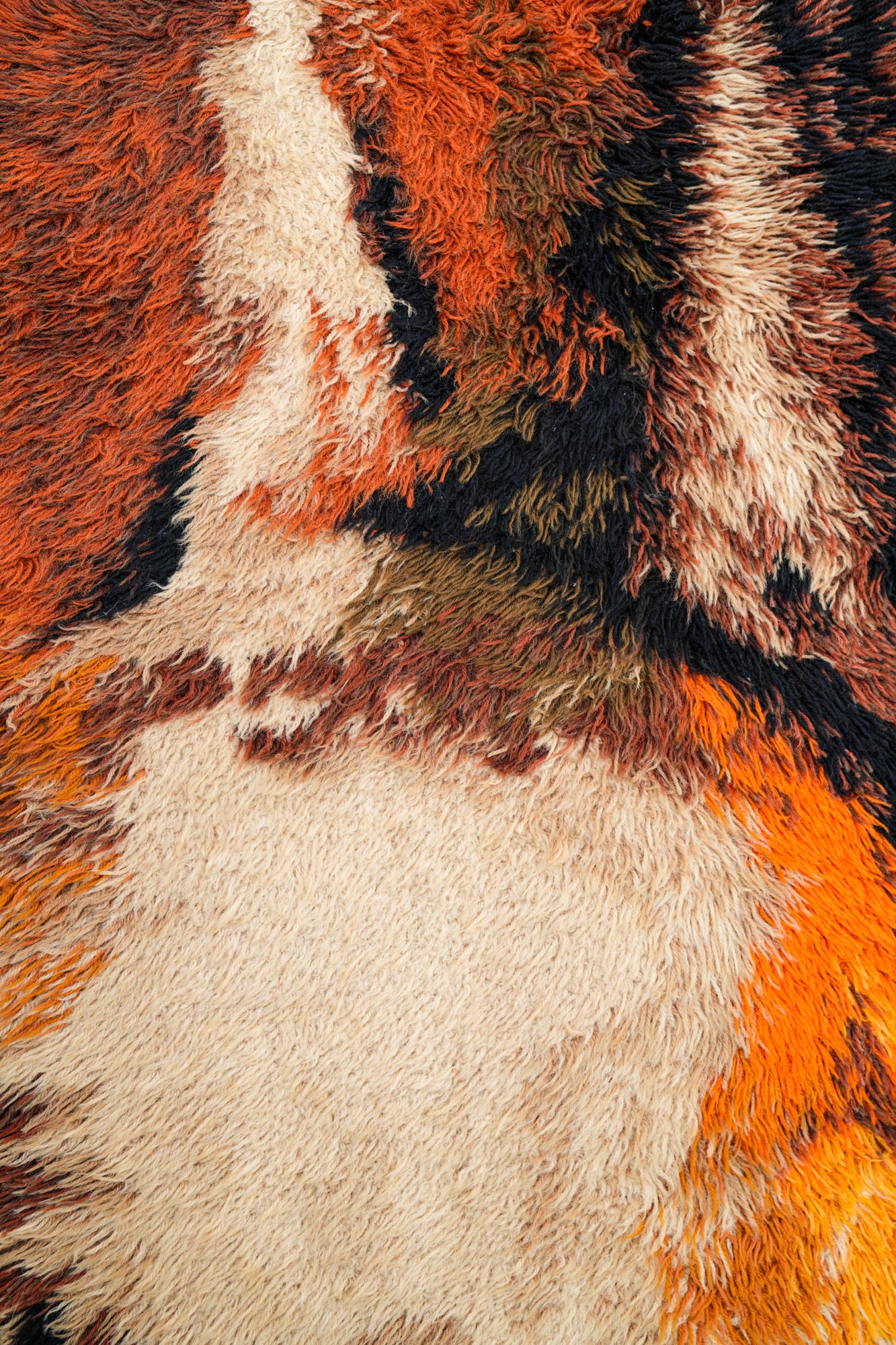 Vintage Scandinavian Rya Rug 5'3" x 2'7"