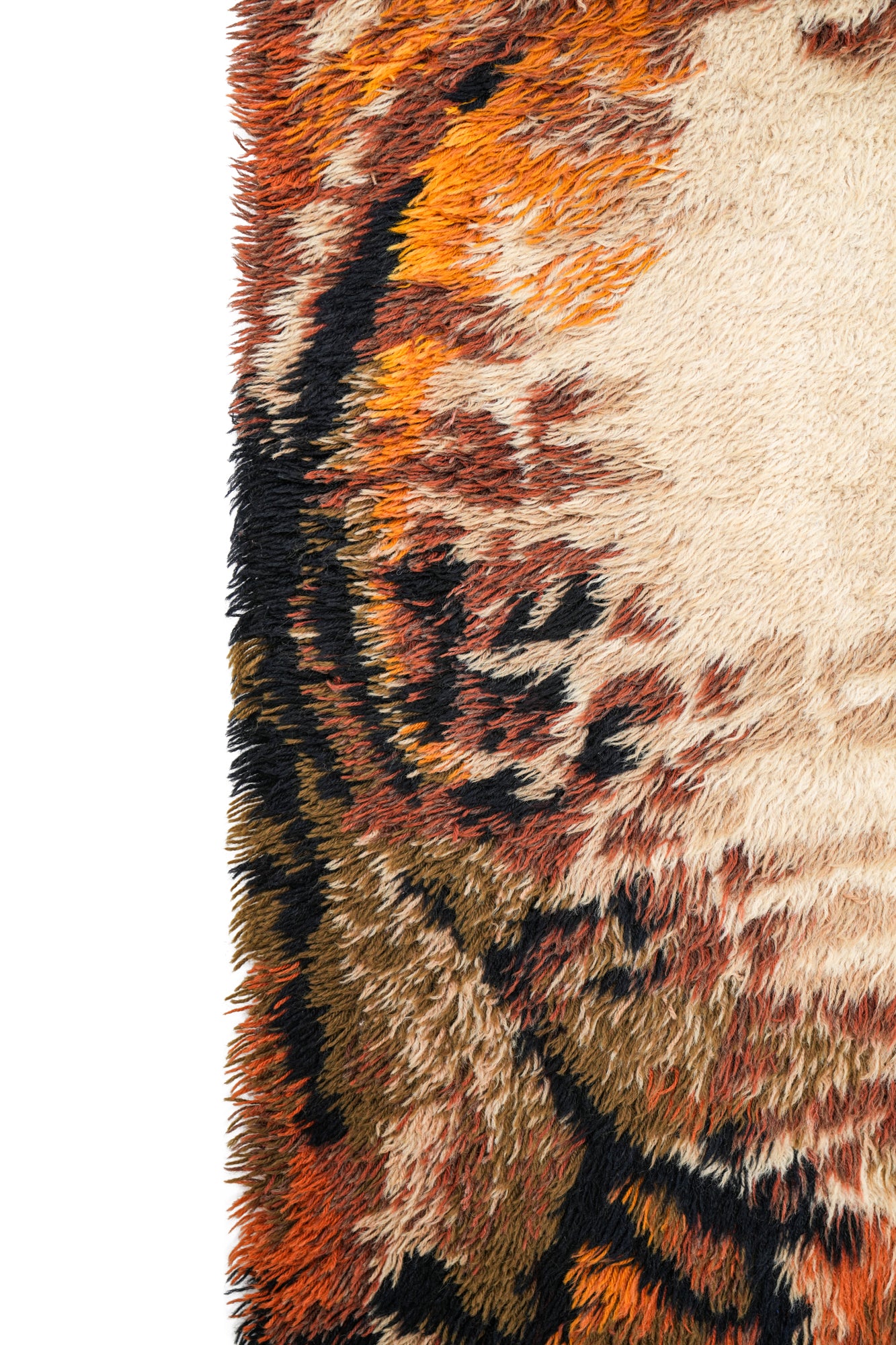 Vintage Scandinavian Rya Rug 5'3" x 2'7"