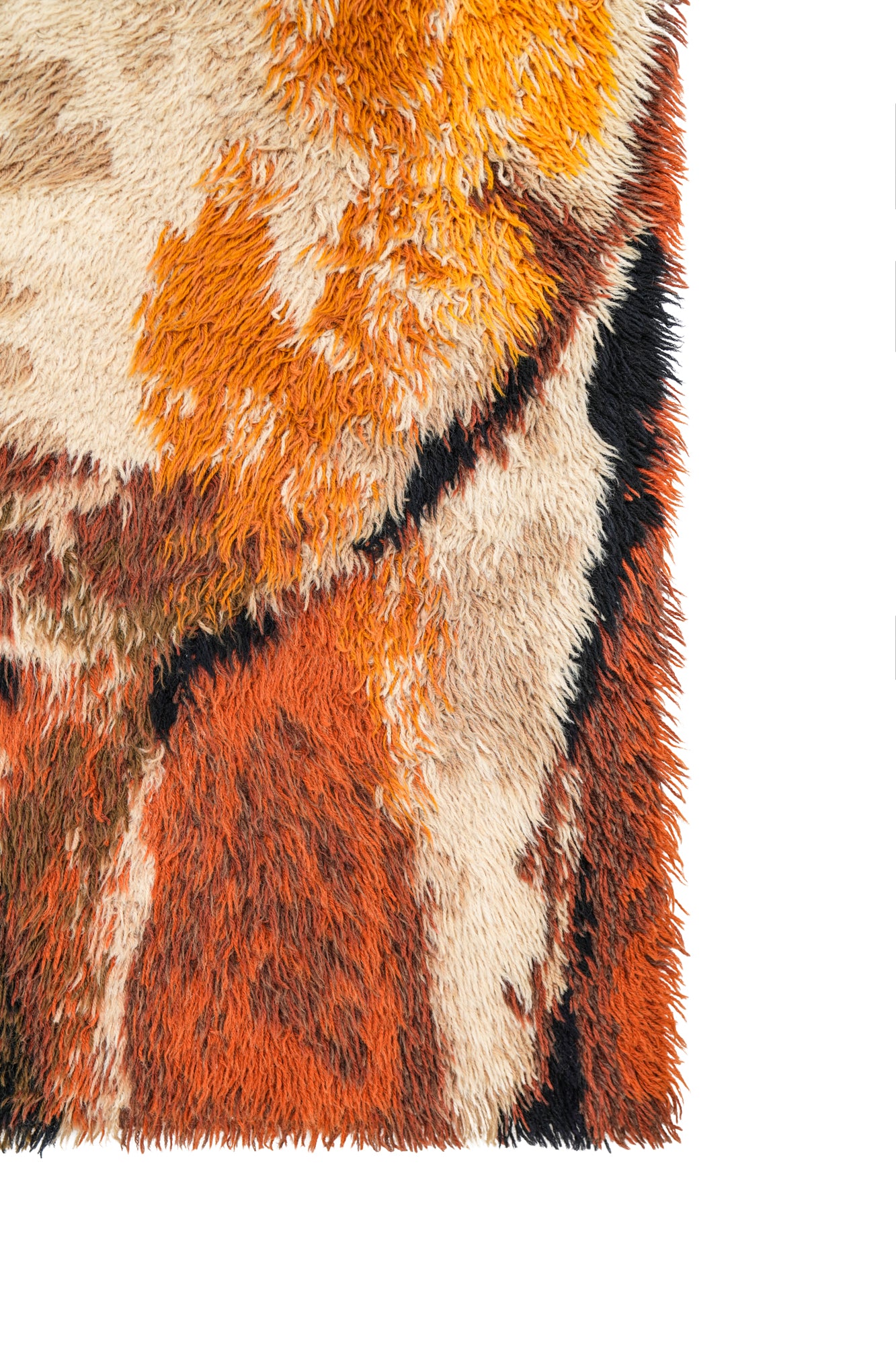 Vintage Scandinavian Rya Rug 5'3" x 2'7"