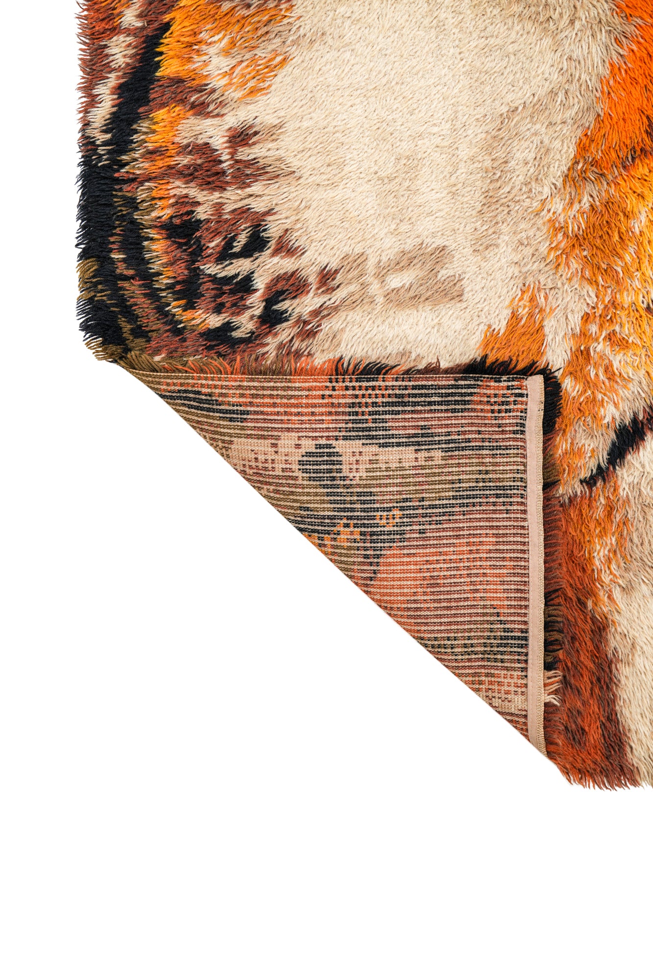 Vintage Scandinavian Rya Rug 5'3" x 2'7"