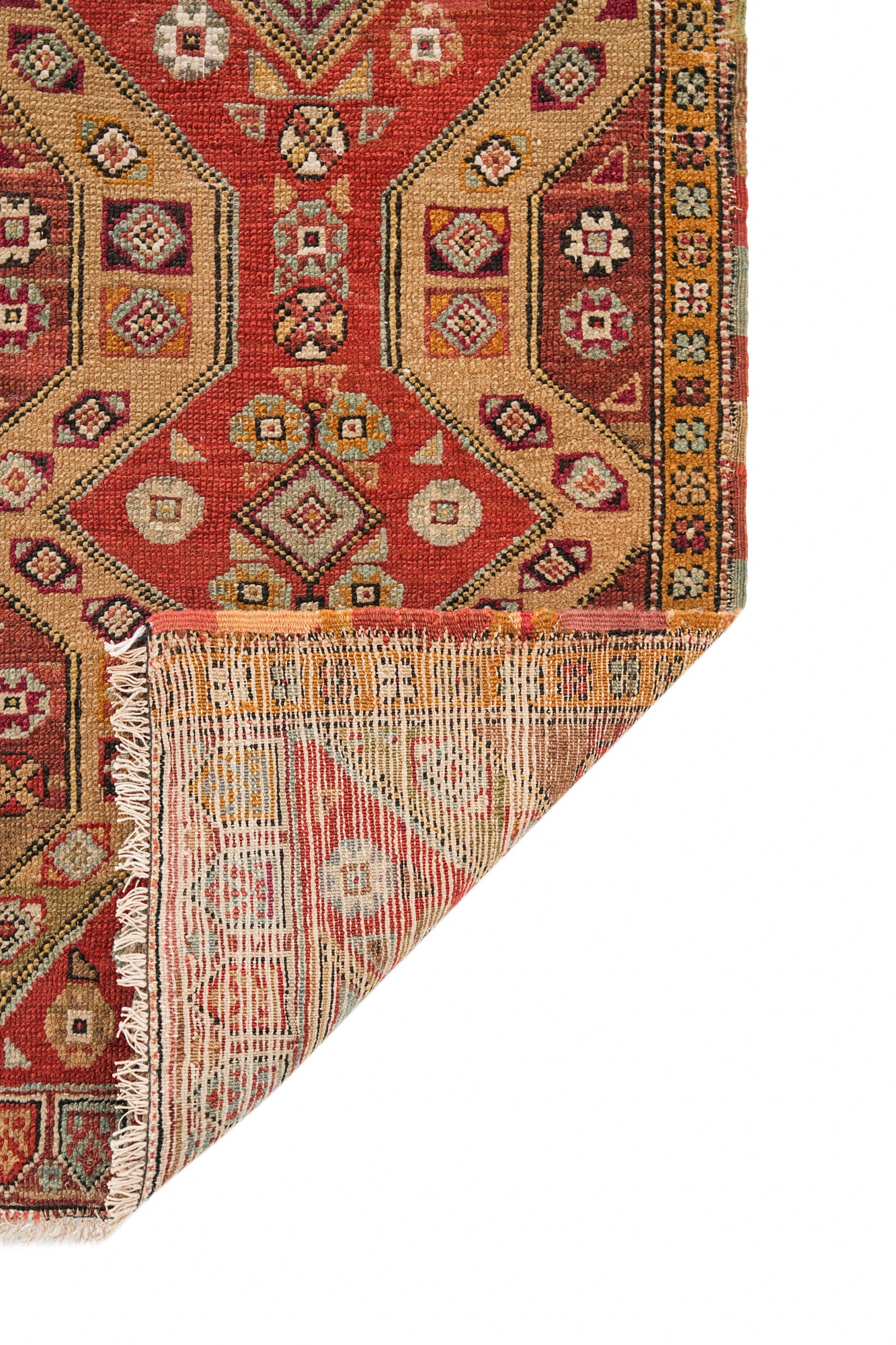 Antique Anatolian Dazkiri yastik Rug 2'10" x 1'9"