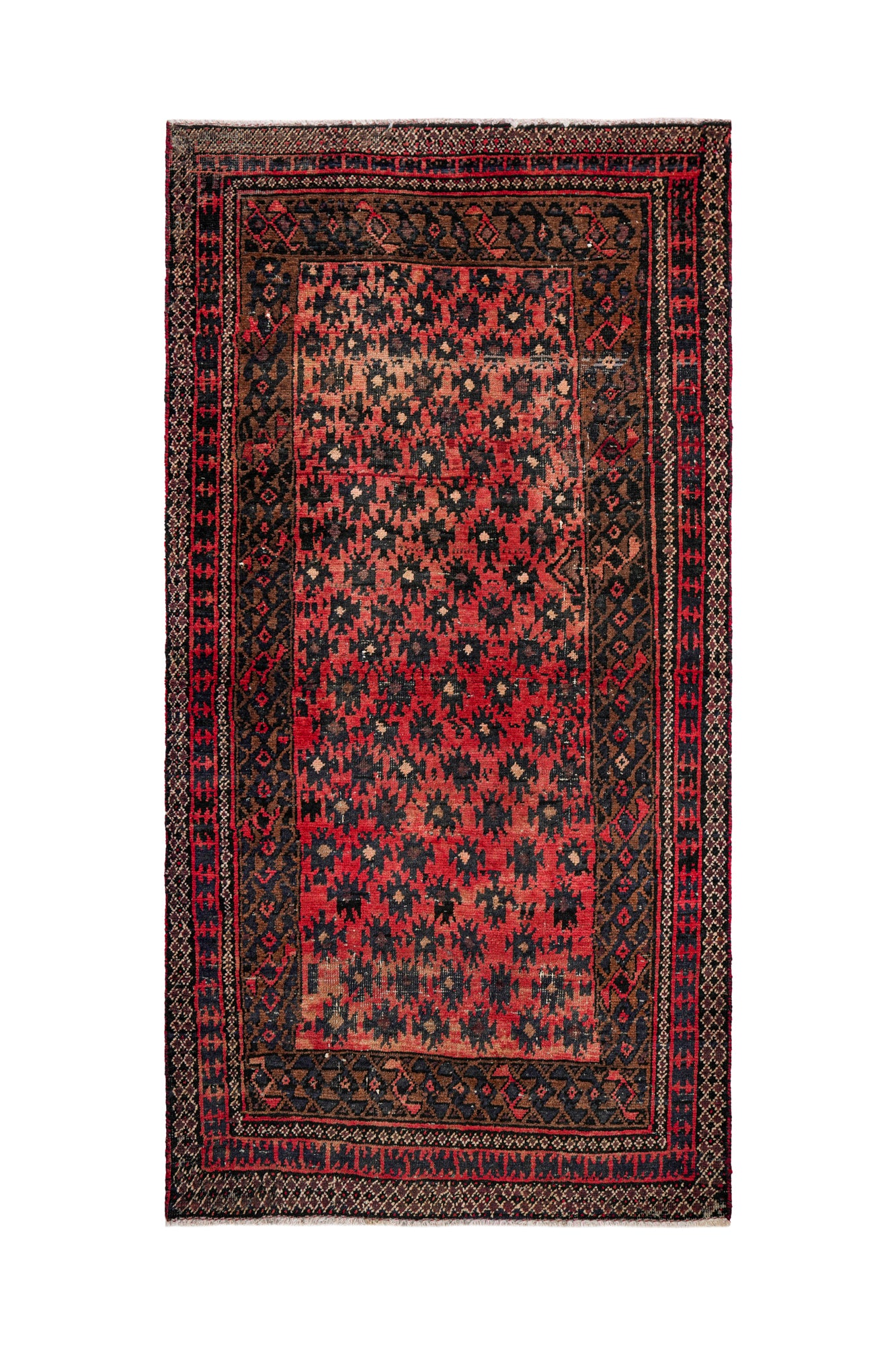 Vintage Turkoman Baloch Rug 5'7" x 3'