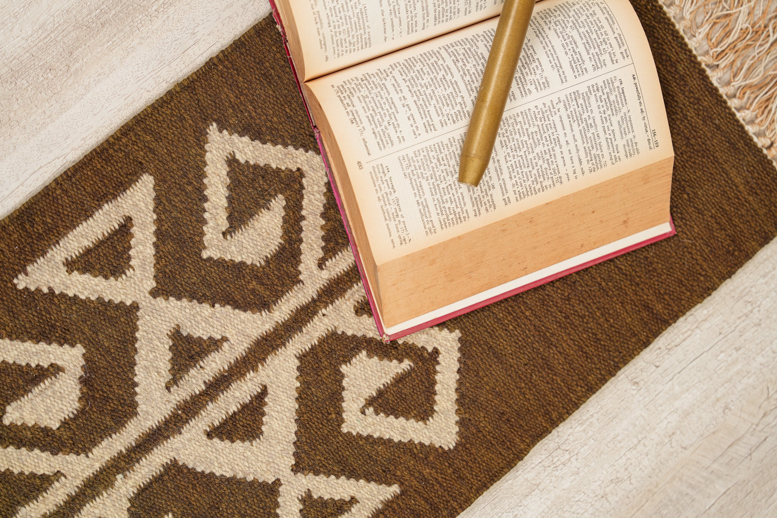 Vintage Scandavian Kilim Rug 3' x 1'4"