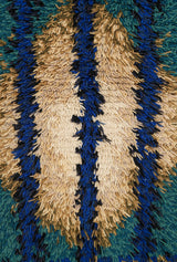 Vintage Scandinavian Rya Rug 4'7" x 2'7"
