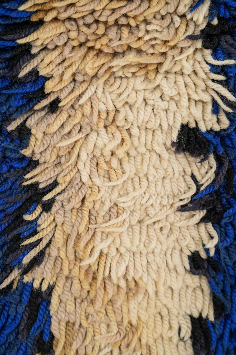 Vintage Scandinavian Rya Rug 4'7" x 2'7"