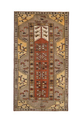 Vintage Turkish Kazak Rug 6'7" x 3'8"