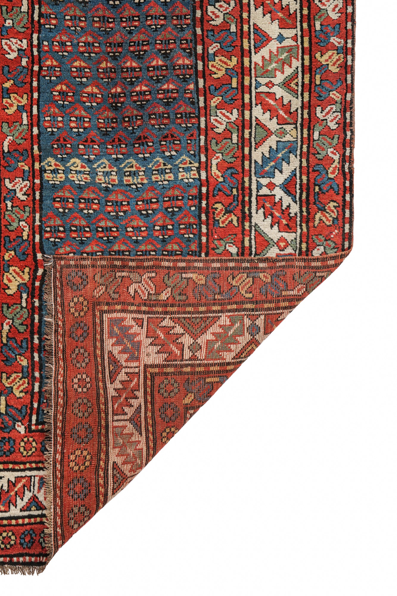 Antique Caucasian Kazak Rug 7'9" x 3'8"