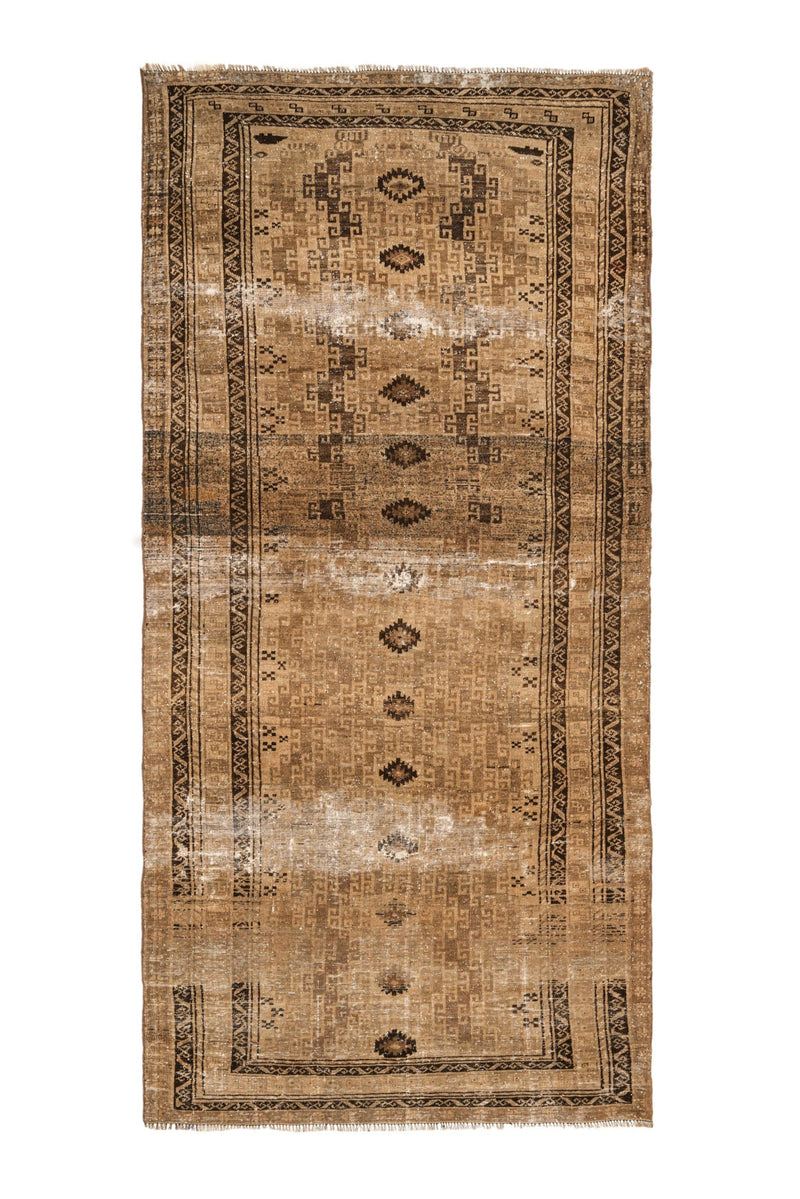Vintage Turkmen Kelleh Rug 9' x 4'3"