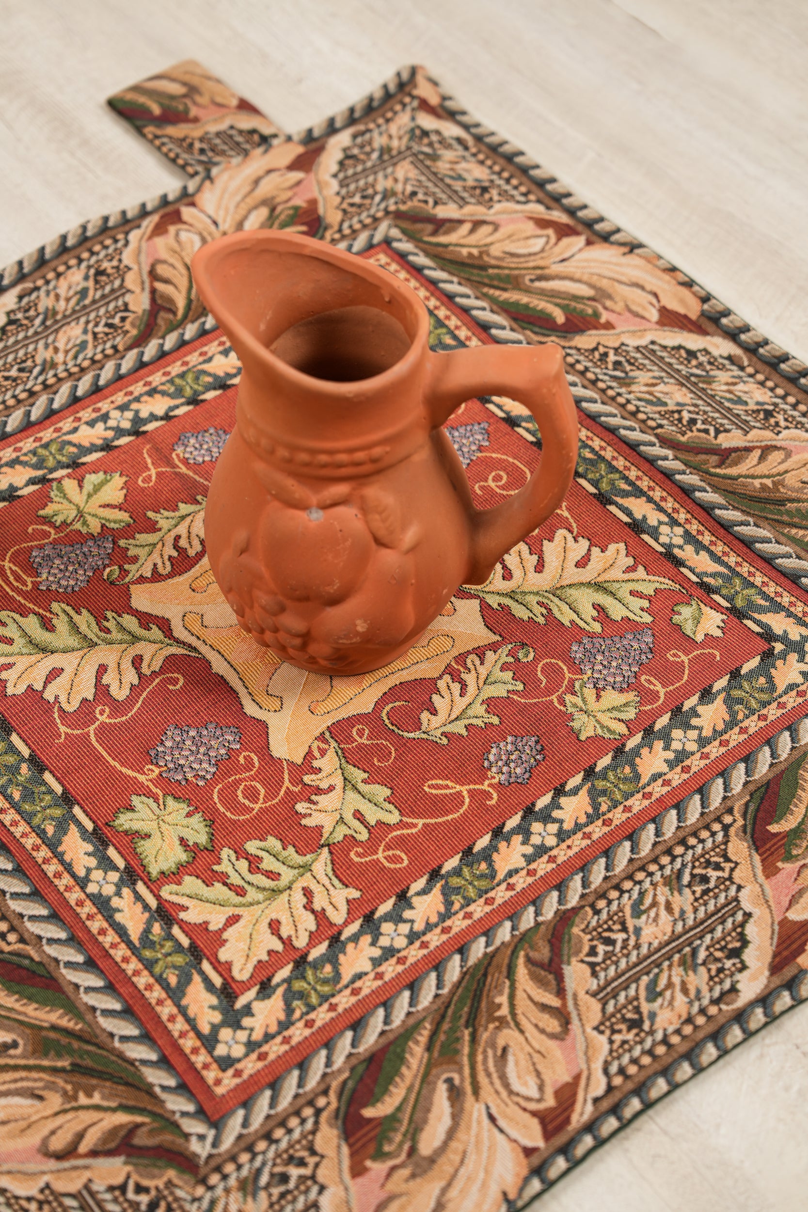 Vintage European Flemish Tapestry 2'4" x 2'4"