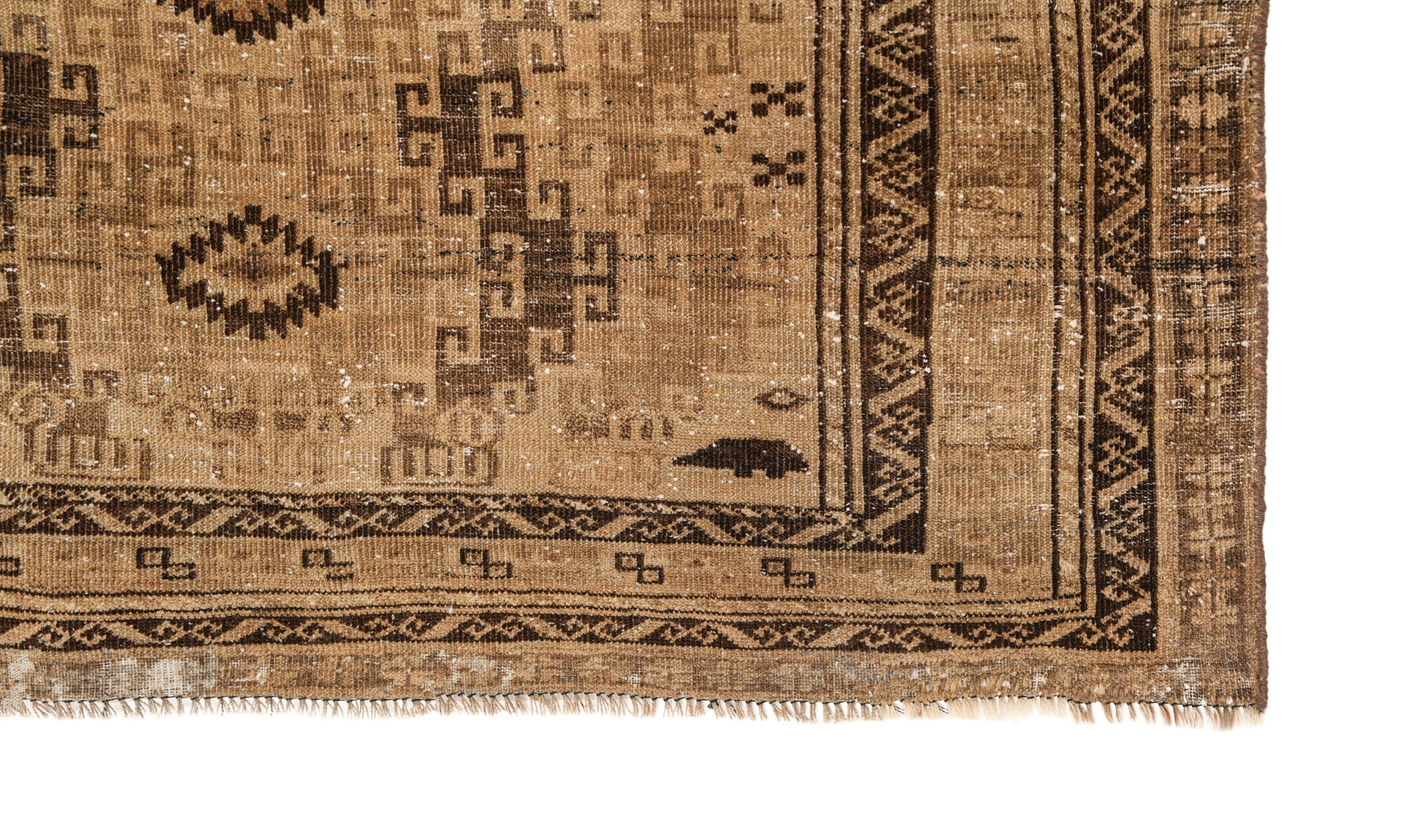 Vintage Turkmen Kelleh Rug 9' x 4'3"