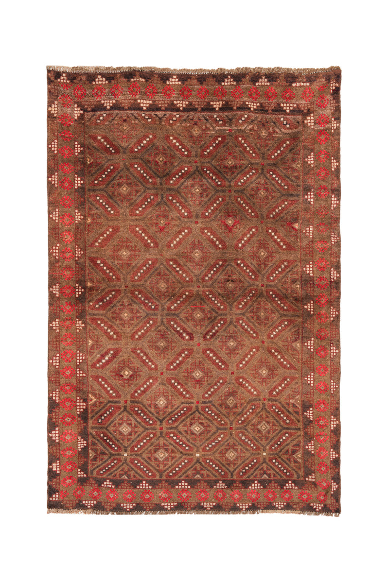 Vintage Turkmen Rug 5'10" X 4'2"