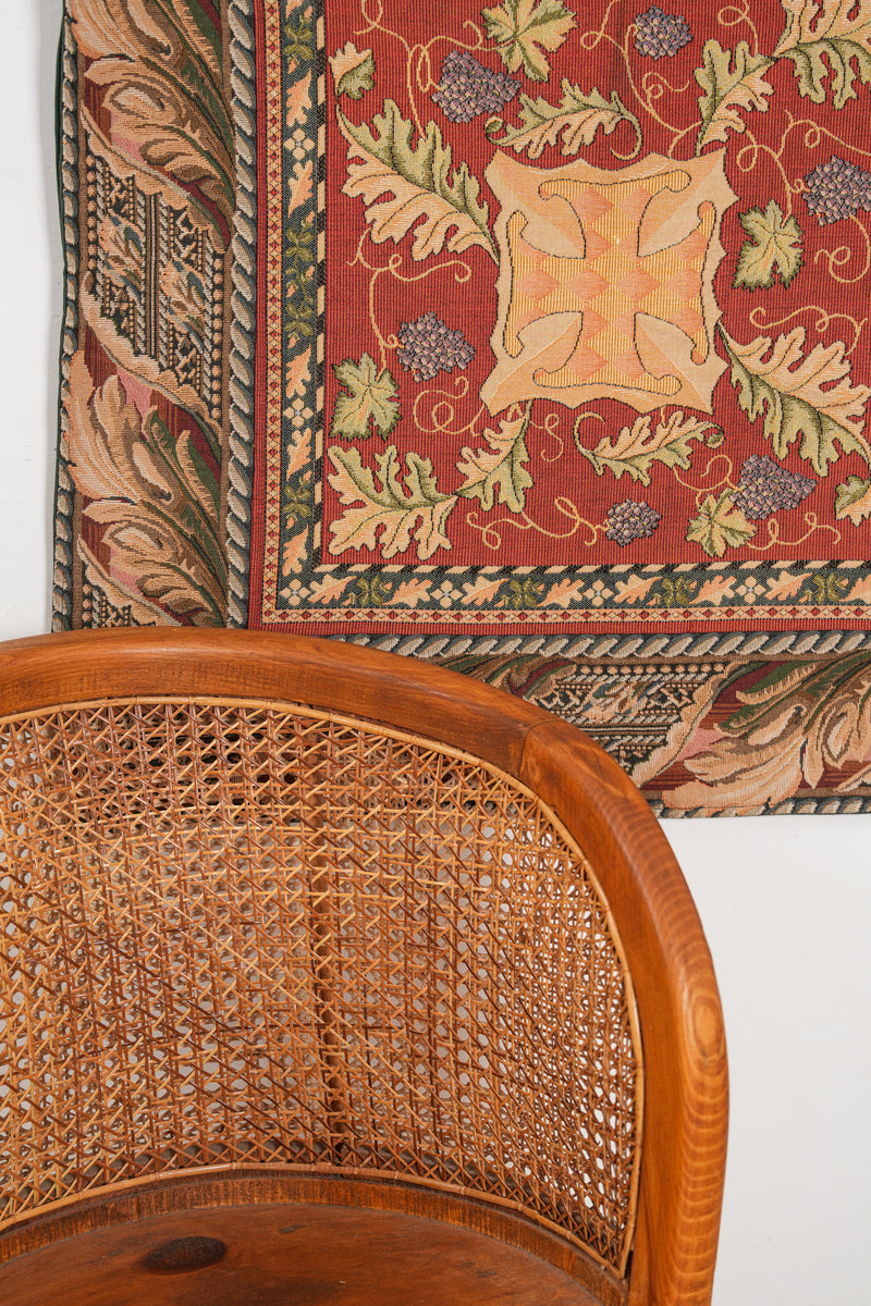 Vintage European Flemish Tapestry 2'4" x 2'4"