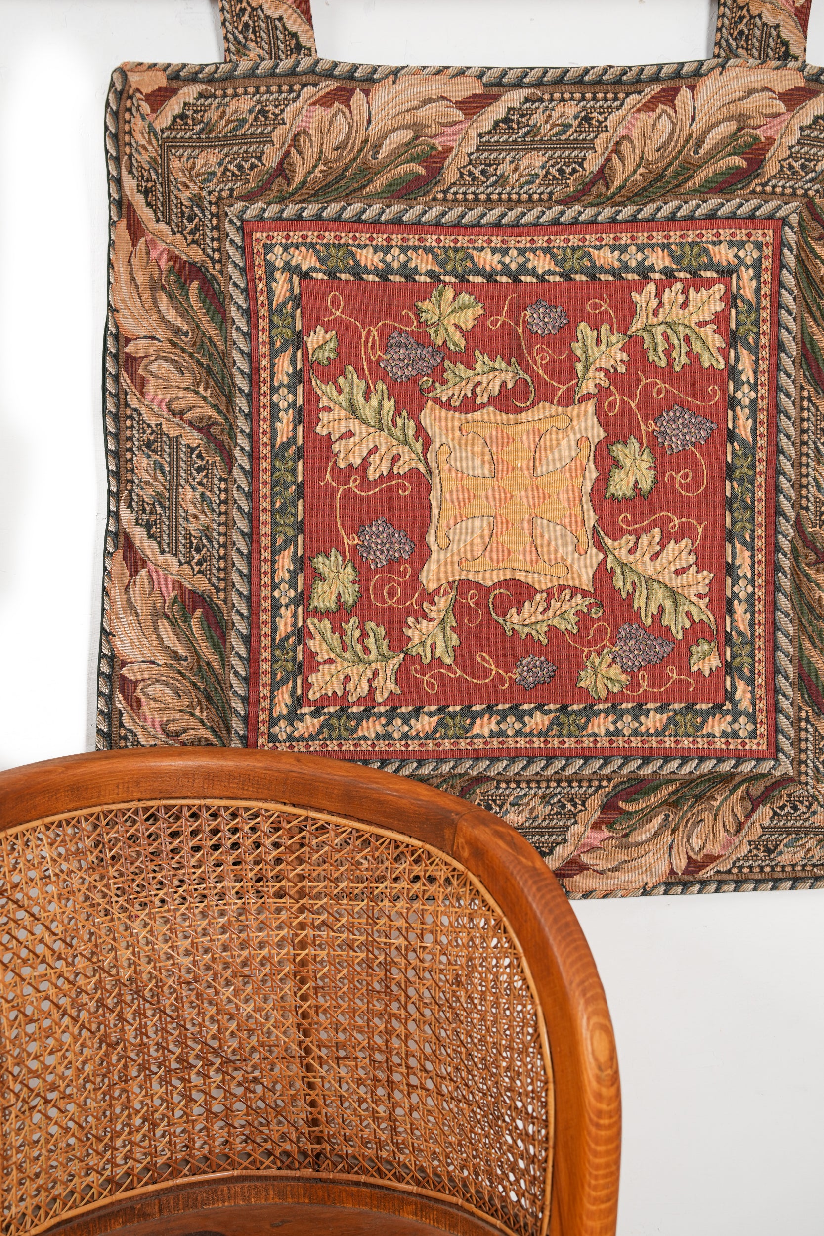 Vintage European Flemish Tapestry 2'4" x 2'4"