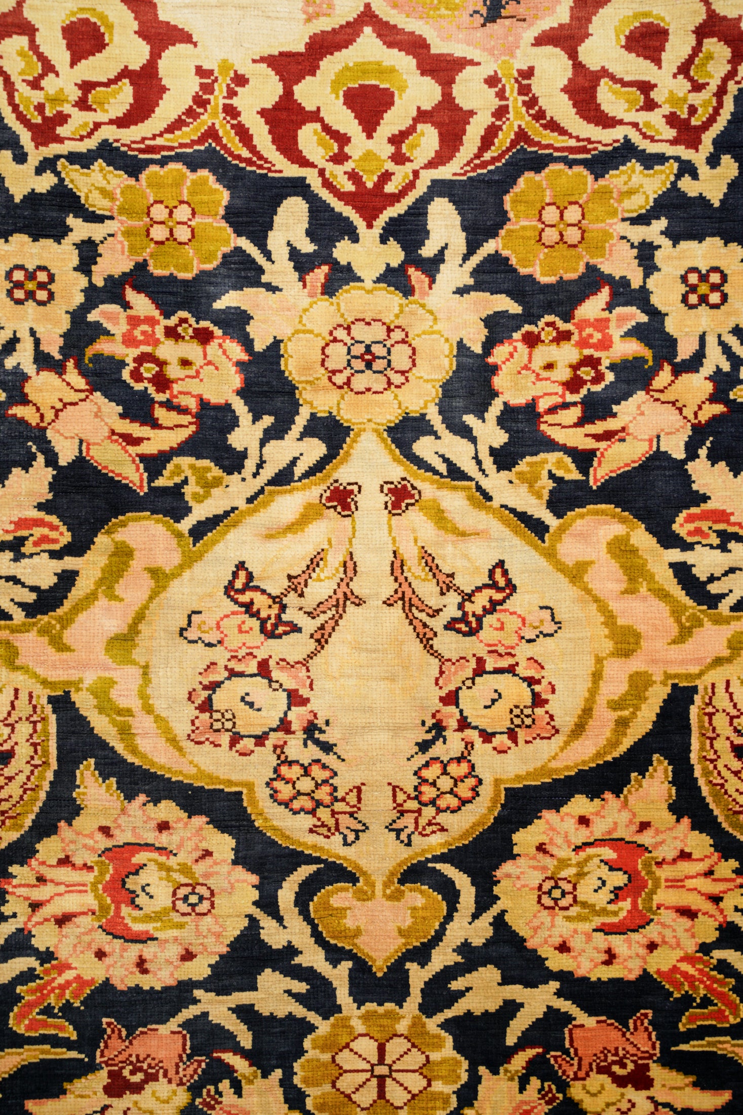 Turkish Silk Hereke Portrait Rug 4'7" x 3'7"