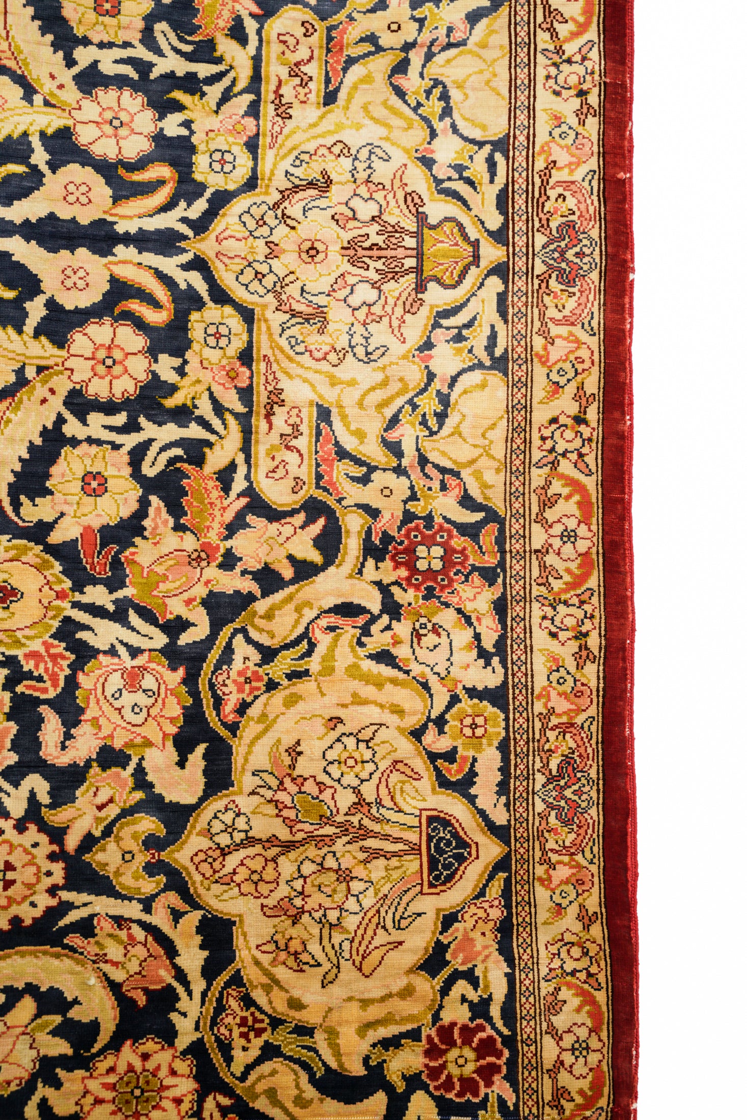 Turkish Silk Hereke Portrait Rug 4'7" x 3'7"