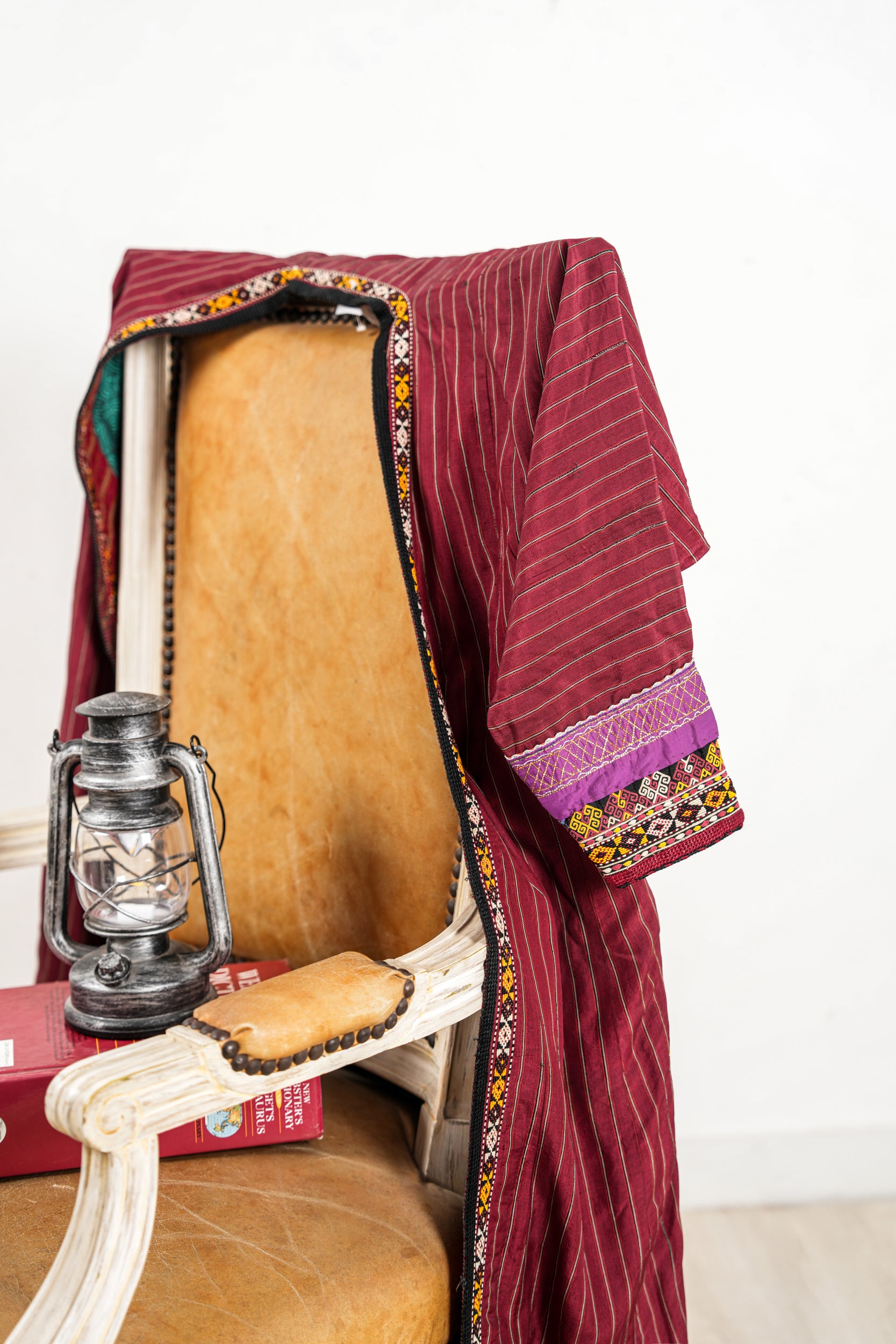 Vintage Turkmen Silk Embroidered Coat