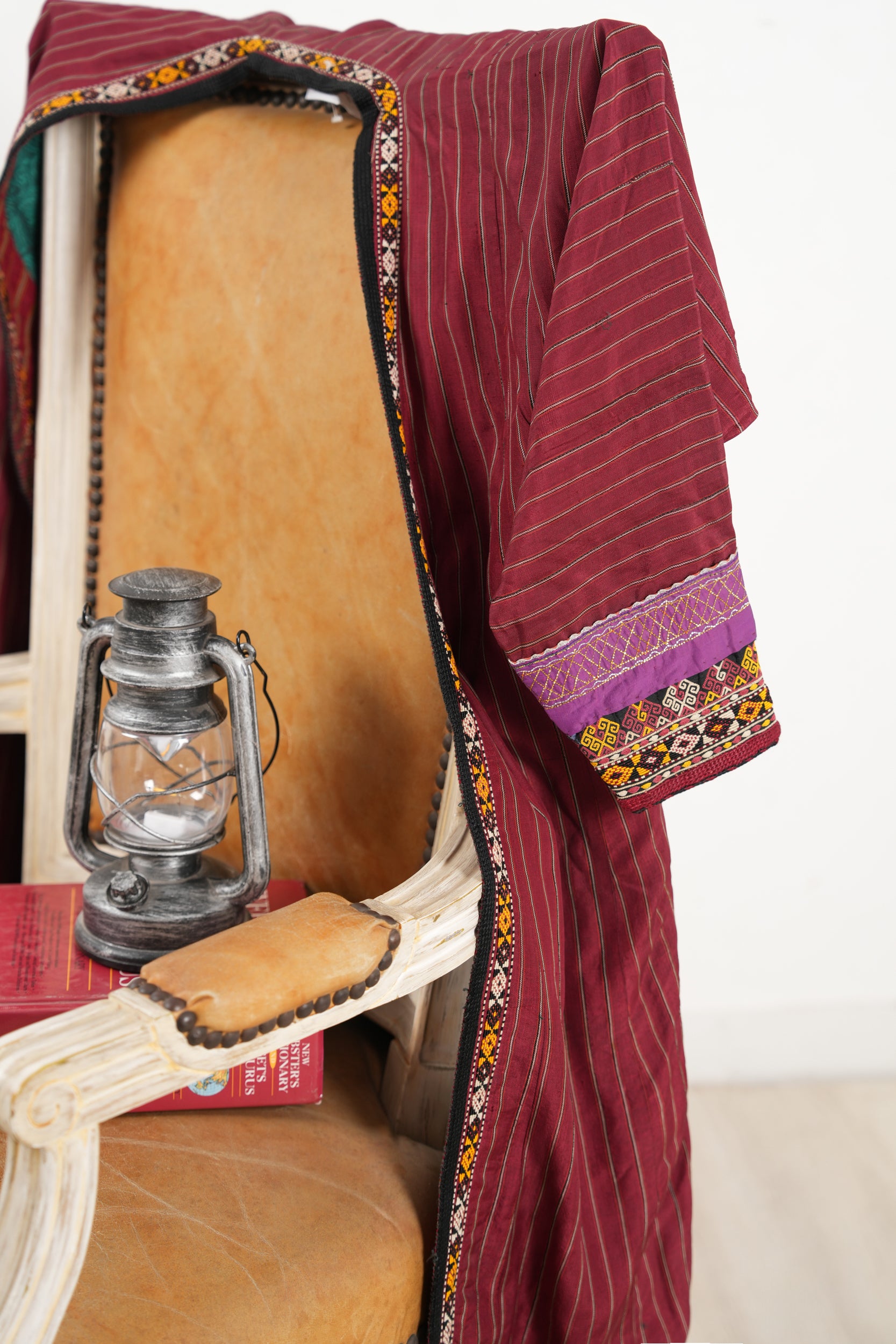 Vintage Turkmen Silk Embroidered Coat