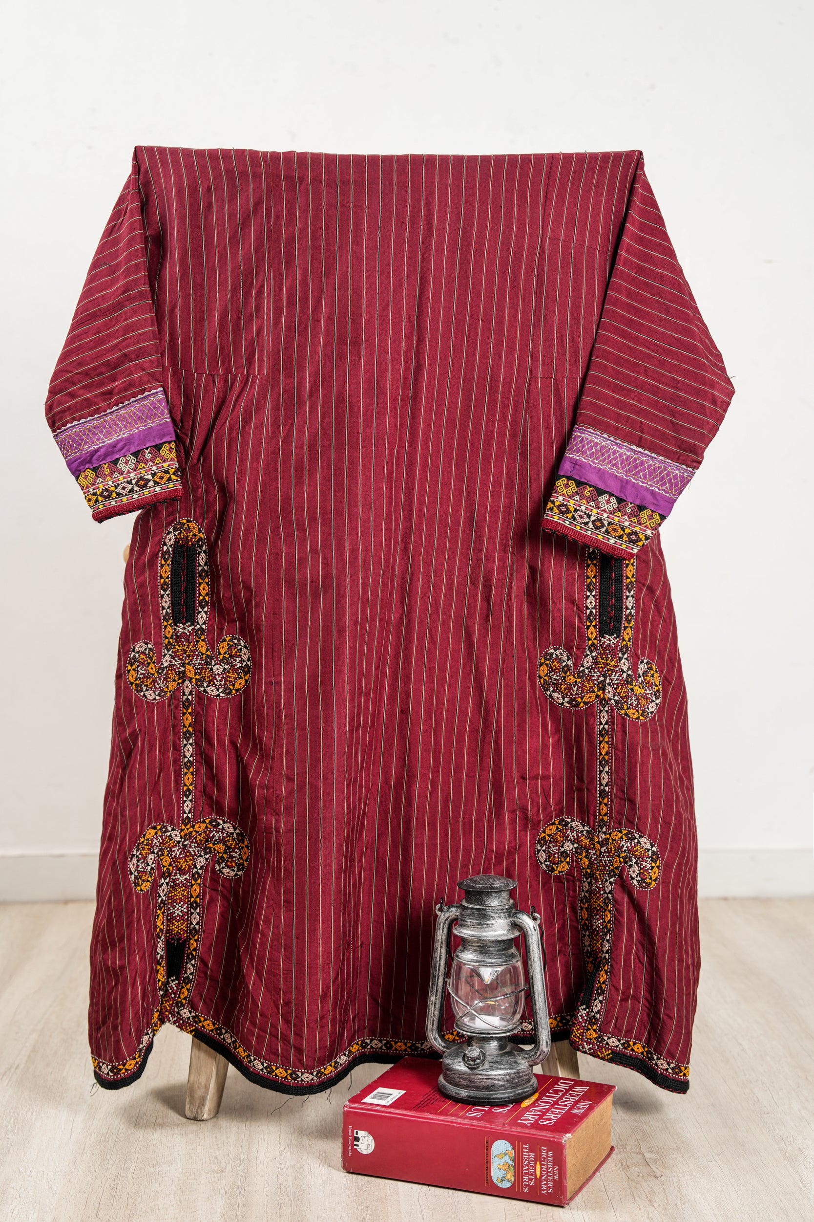 Vintage Turkmen Silk Embroidered Coat