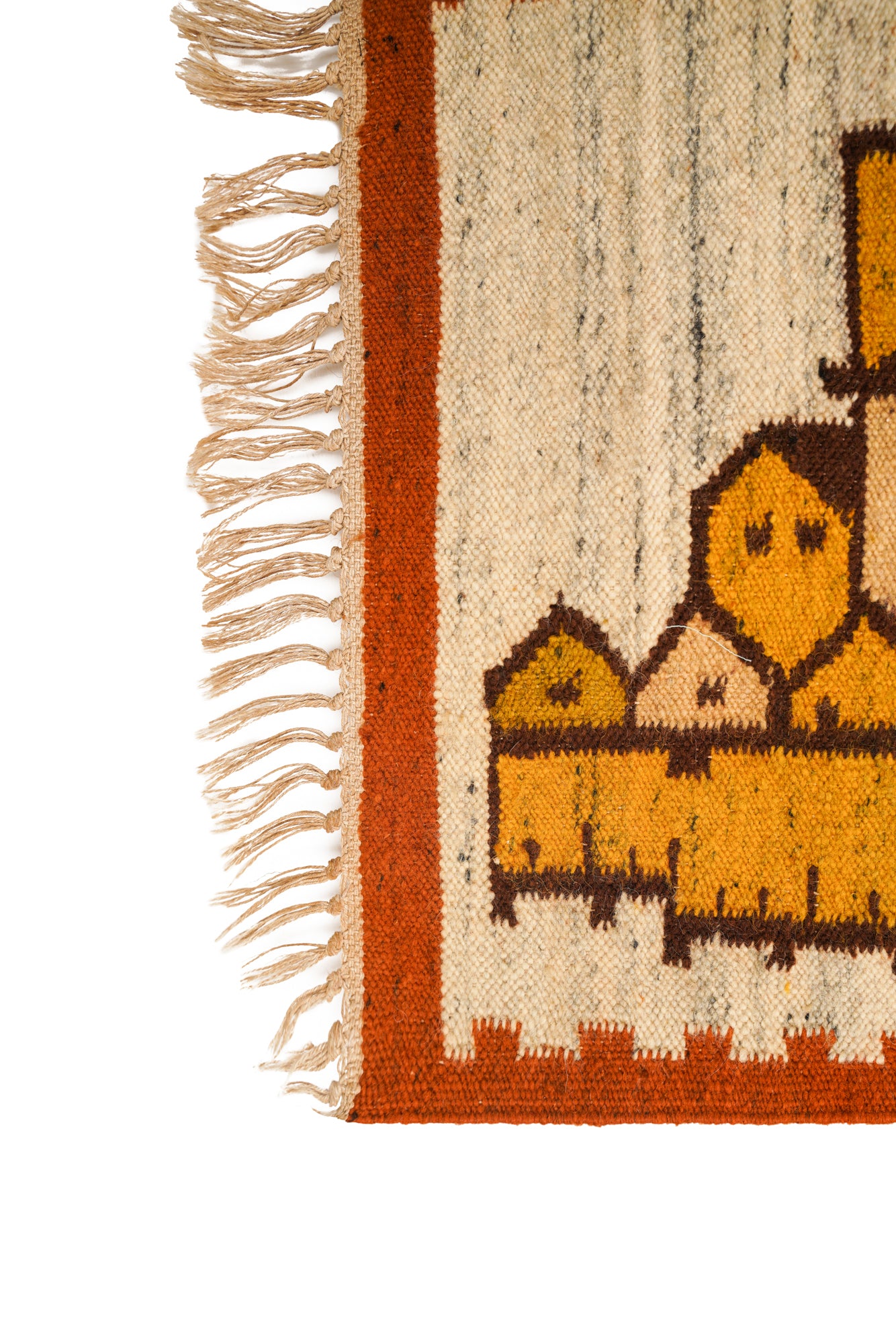 Vintage Polish Folklore Kilim 3'9" x 1'7"