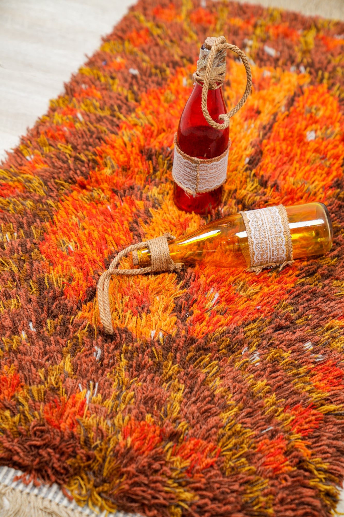 Vintage Scandinavian Rya Rug 3'5"x 2'