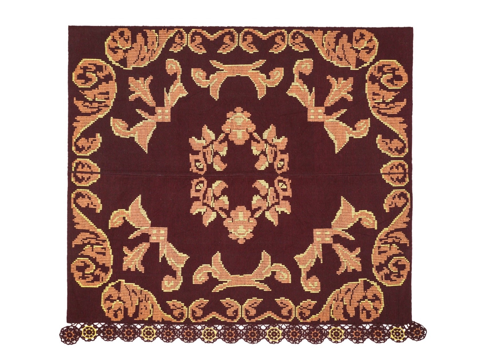 Vintage Romanian Embroidery textile 5'6" x 5'9"