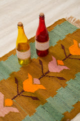 Vintage Polish Floral Kilim 3'3" x 1'8"