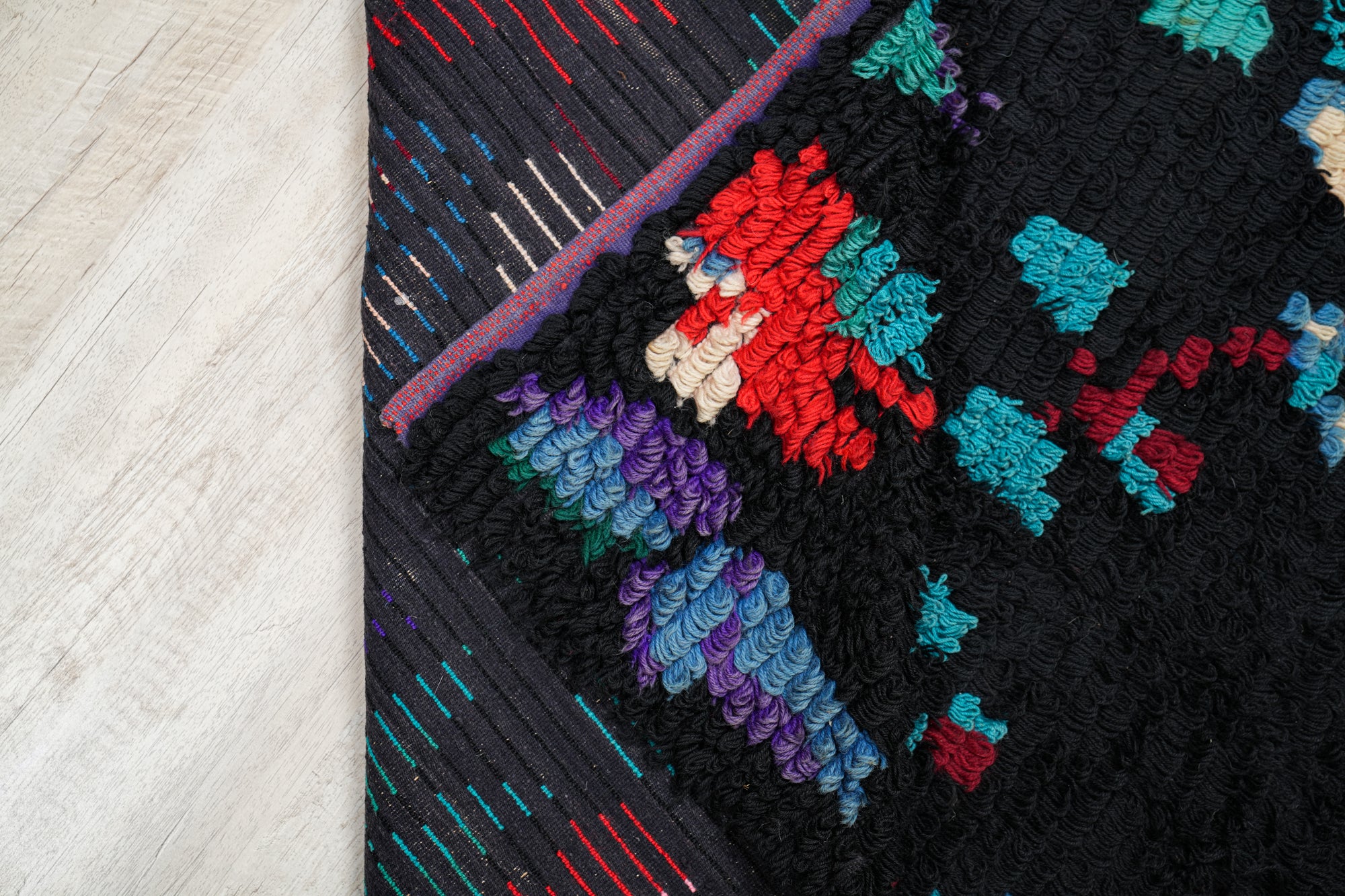 Antique Scandinavian Wedding Rya Rug 6' x 3'10"