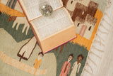Vintage Egyptian FOLK Tapestry 3'10" X 2'5"