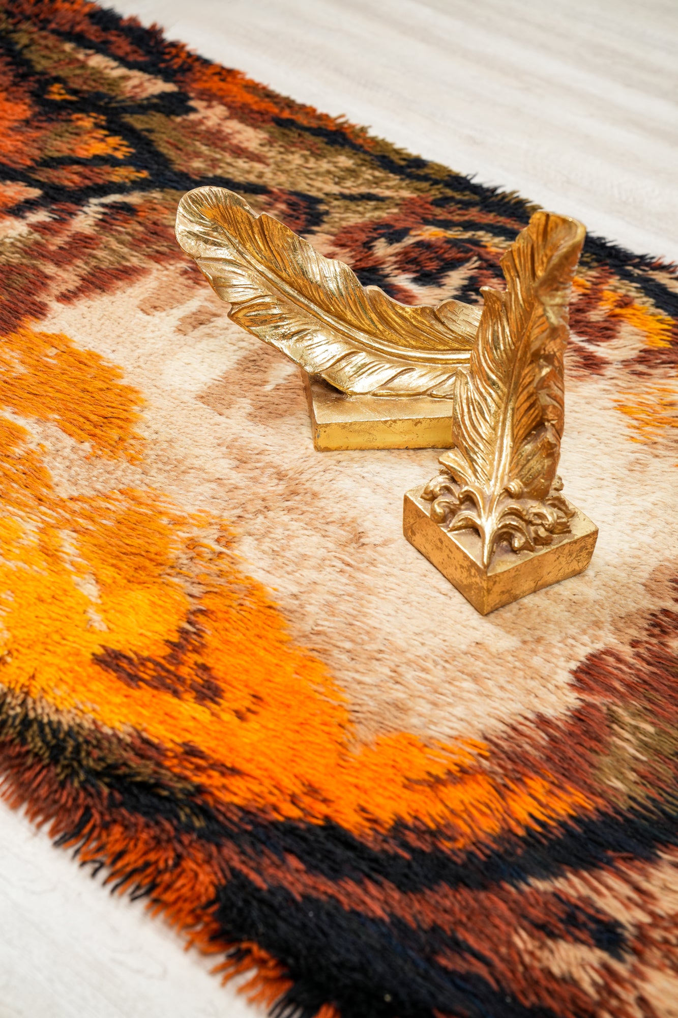 Vintage Scandinavian Rya Rug 5'3" x 2'7"