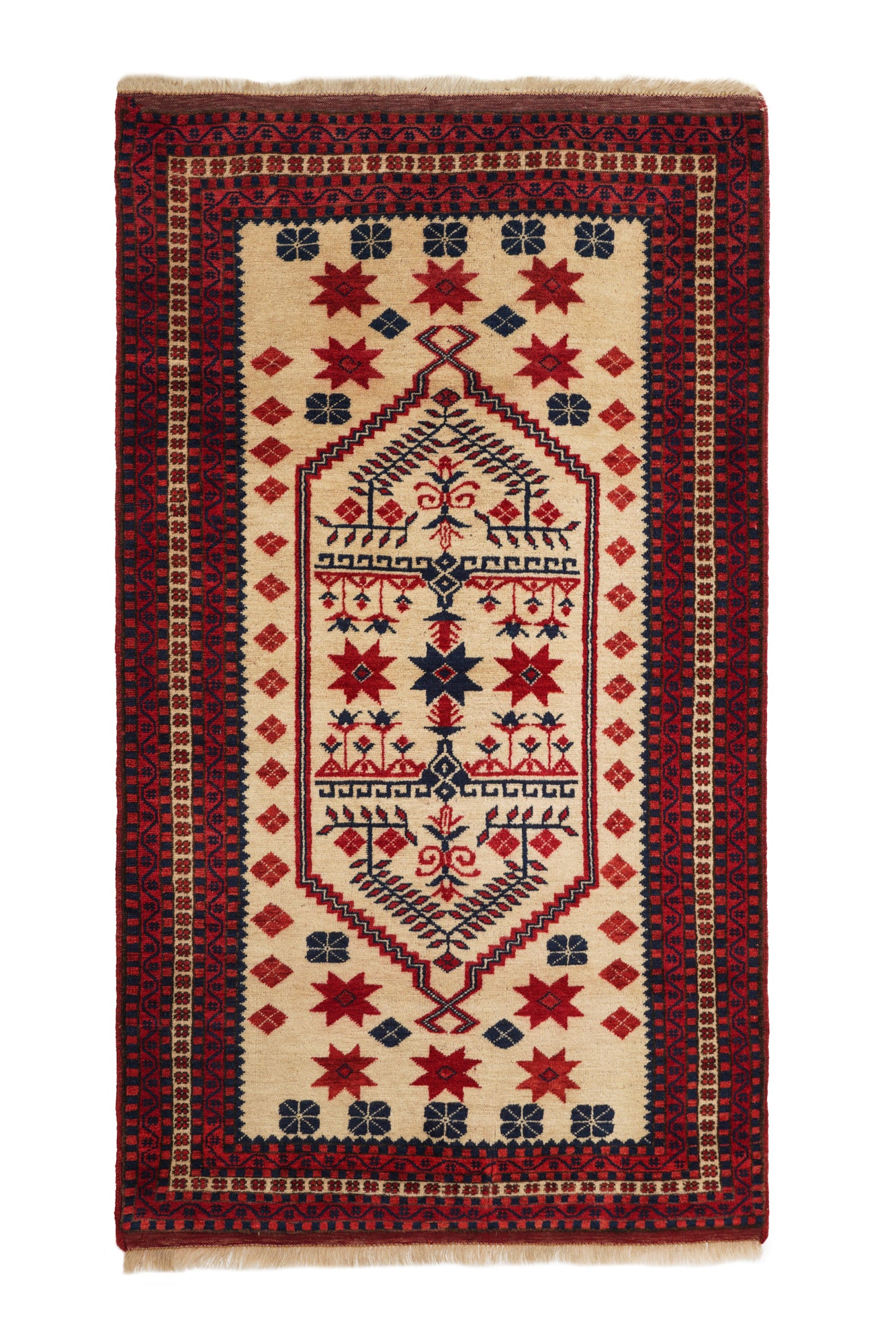 VINTAGE TURKISH YAGCIBEDIR TRIBAL RUG 6' x 3'4"