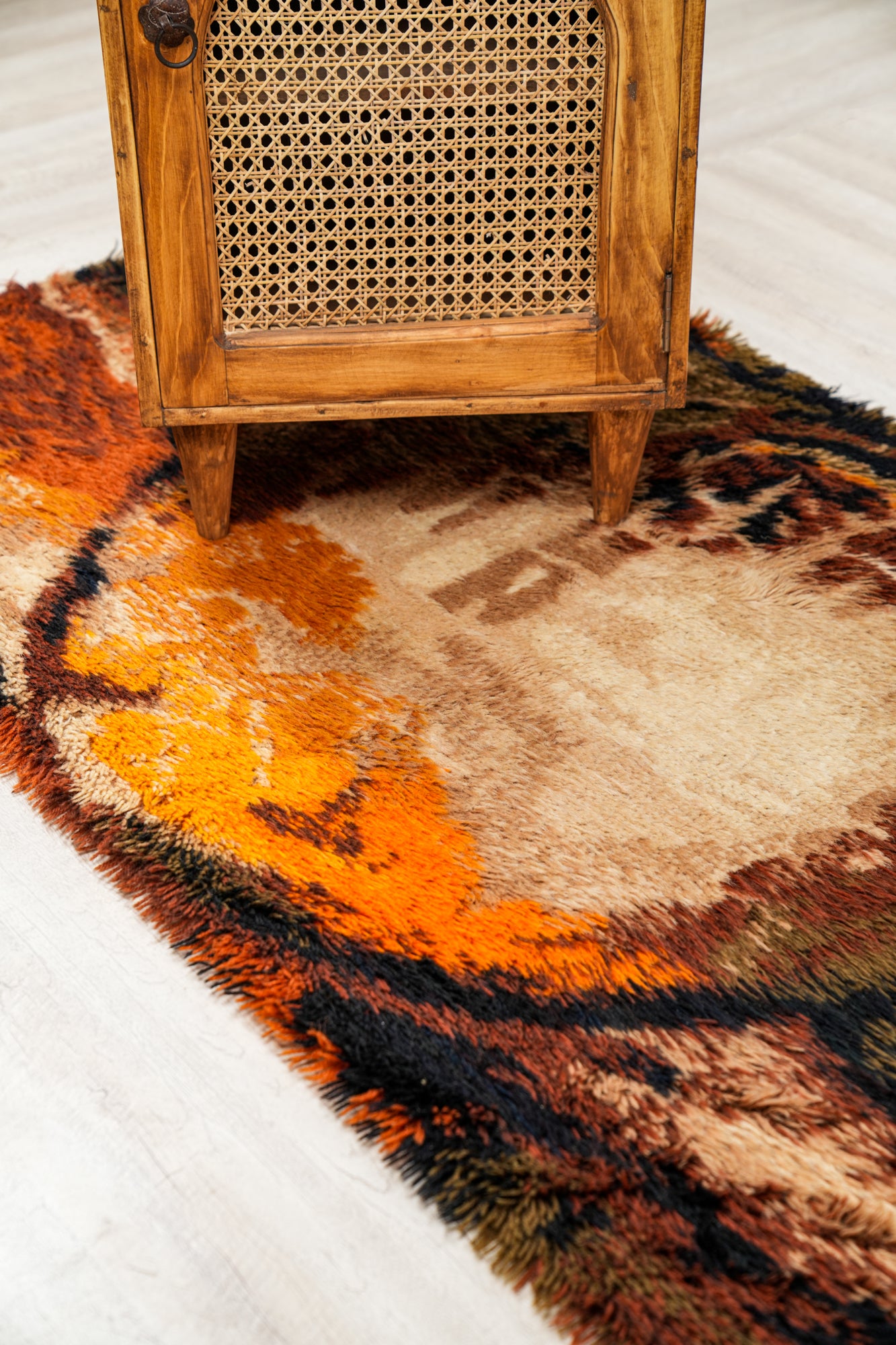 Vintage Scandinavian Rya Rug 5'3" x 2'7"