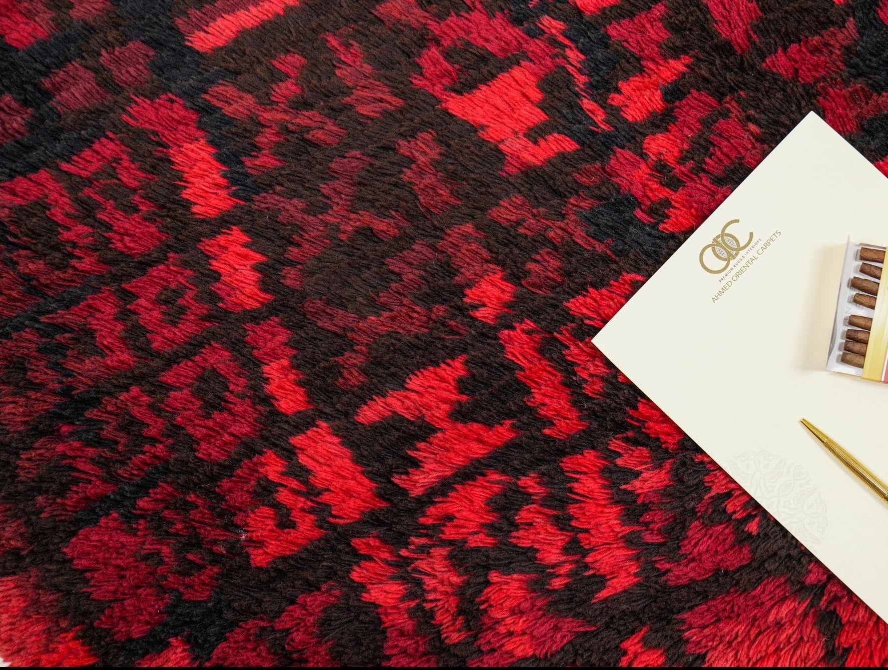 Vintage Finnish Ryijy Rya Rug 6'2" x 4'1" (Täysikuu Full moon)