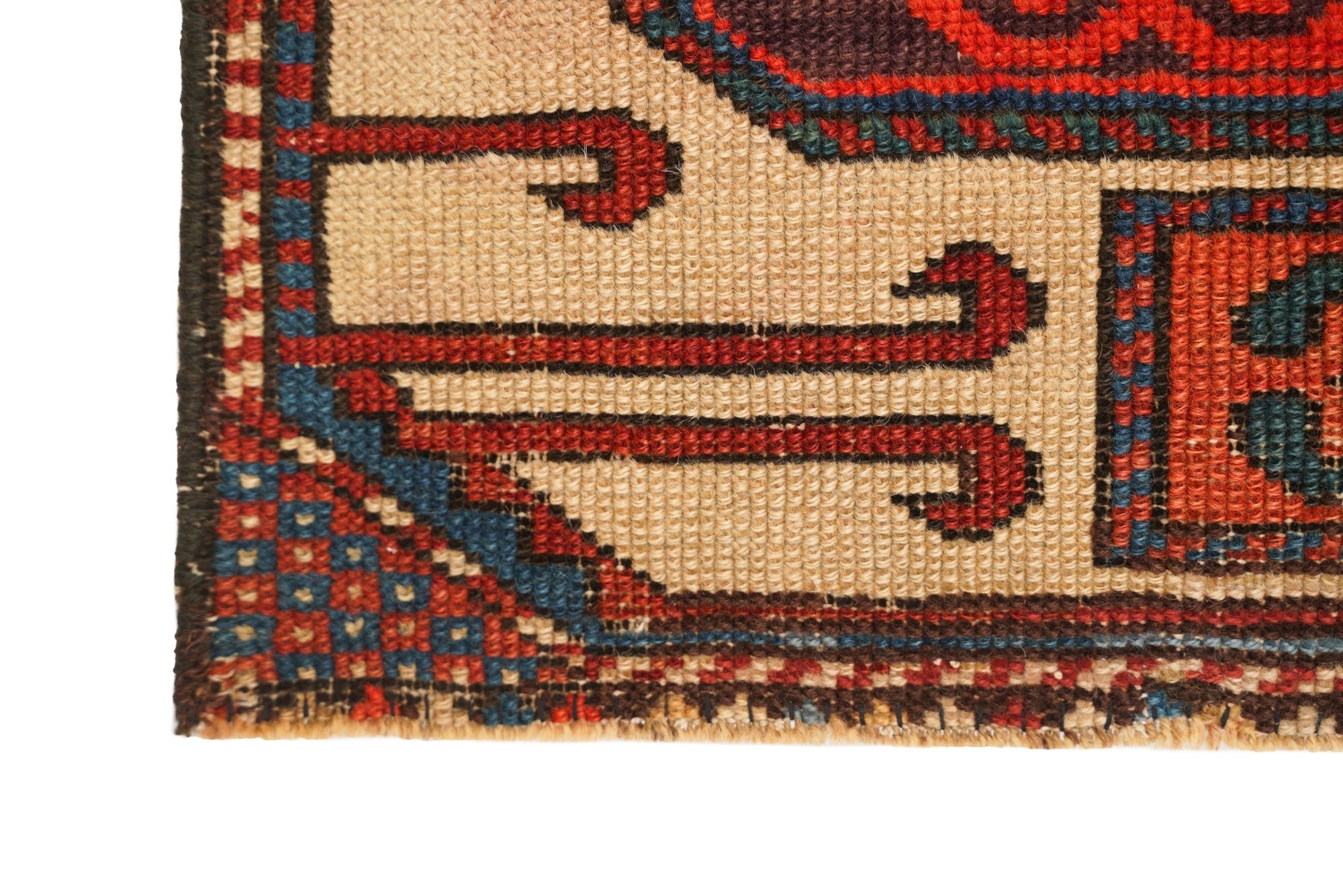 Antique Caucasian Karachopf Kazak Rug 2' x 1'5" Fragment