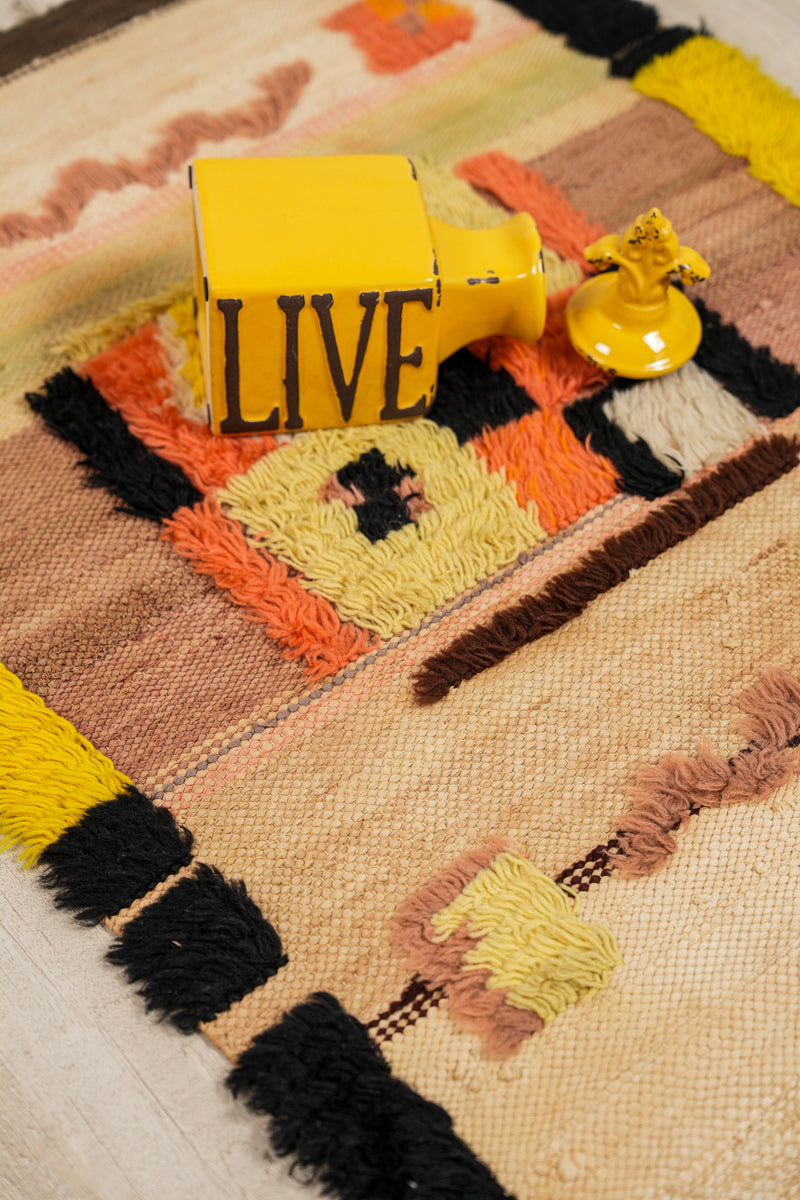 Vintage Swedish Kilim Rug 3' x 2'2"