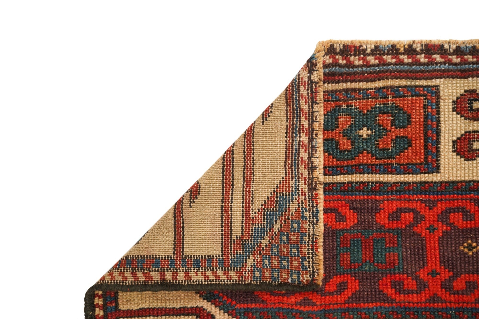 Antique Caucasian Karachopf Kazak Rug 2' x 1'5" Fragment