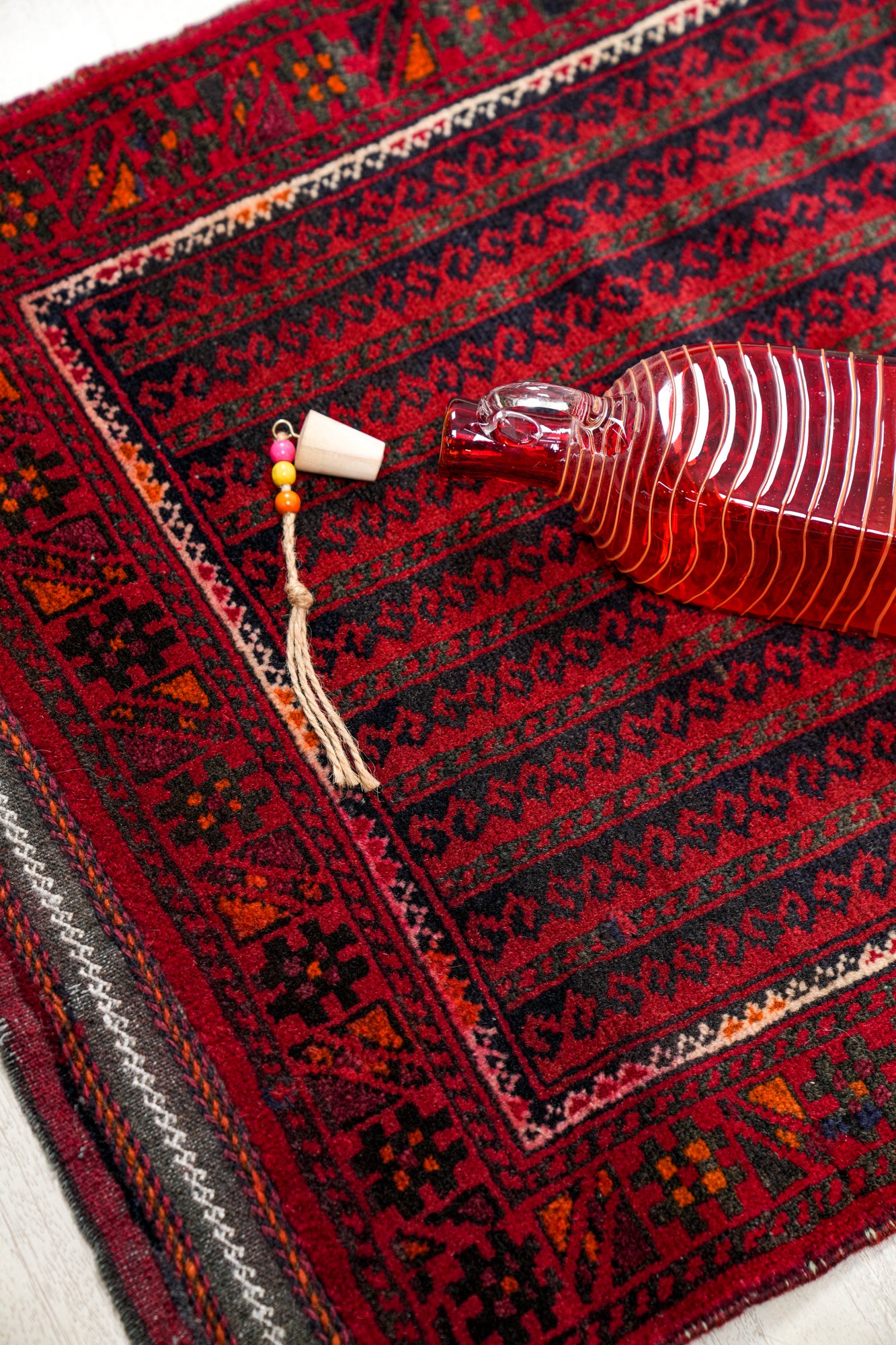 Vintage Turkoman Baloch Rug 3'8" x 2'