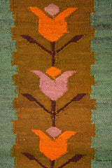 Vintage Polish Floral Kilim 3'3" x 1'8"