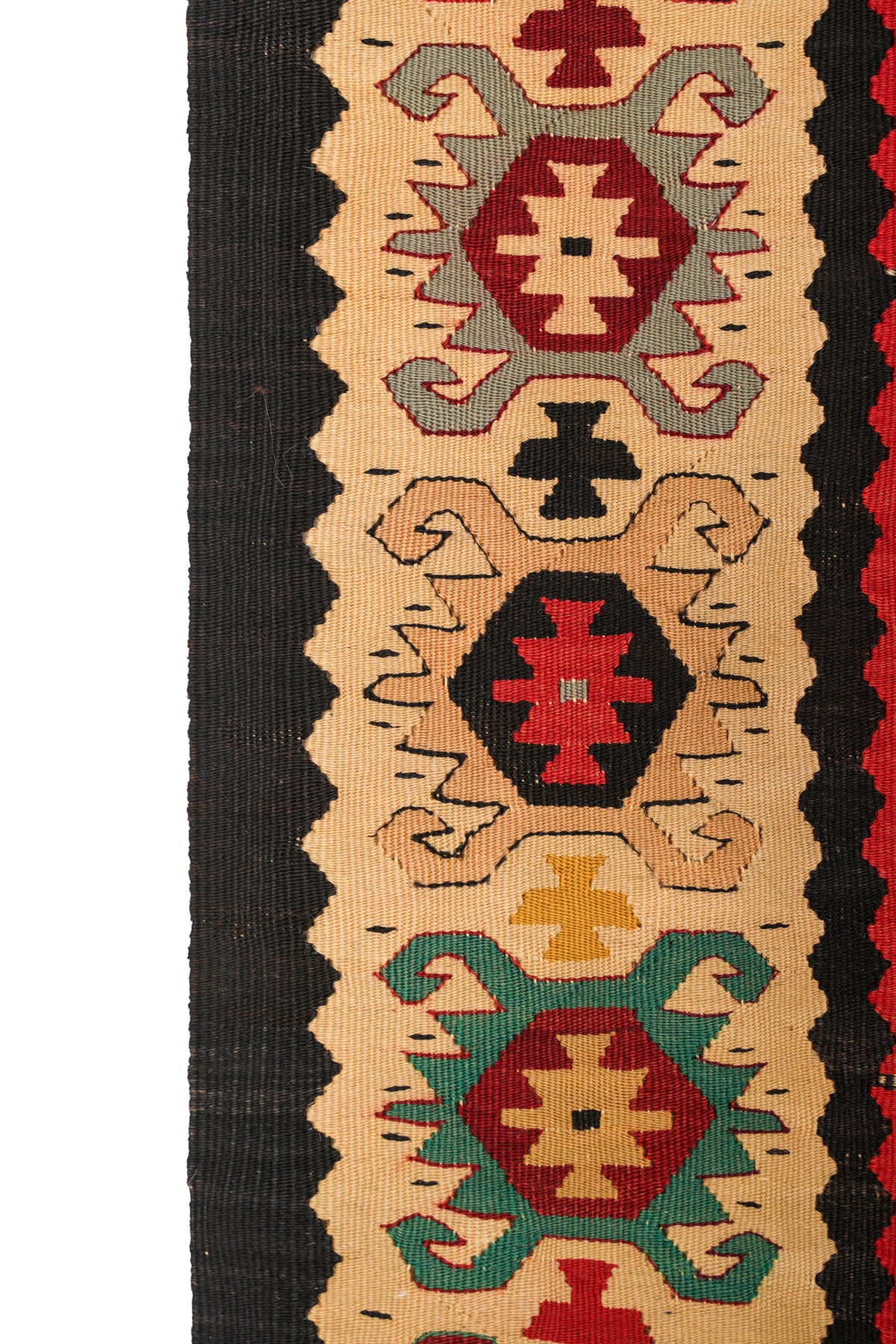 Vintage Turkish Sarkoy Kilim 4'6