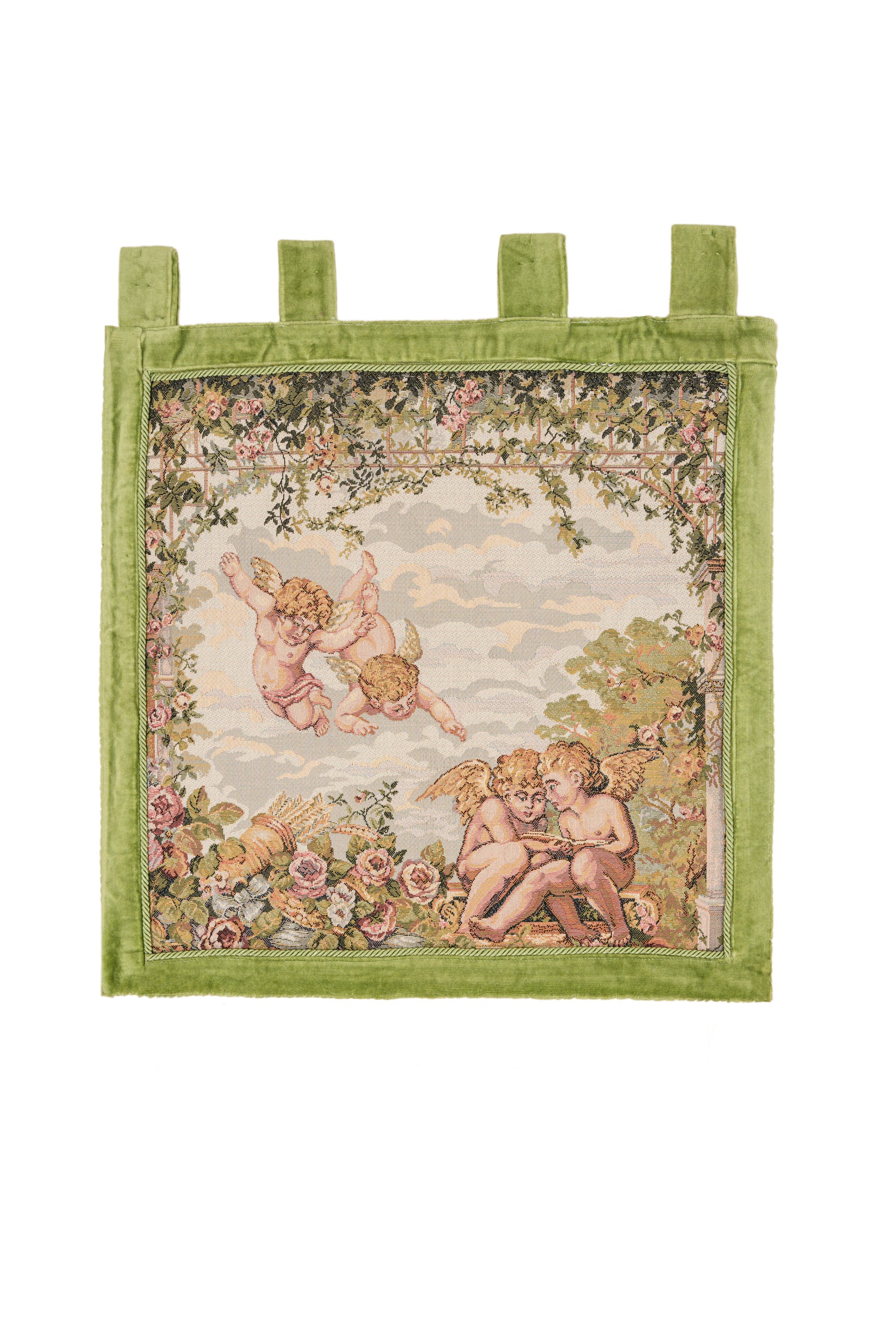 Vintage European Loom Tapestry 1'8" X 1'7"