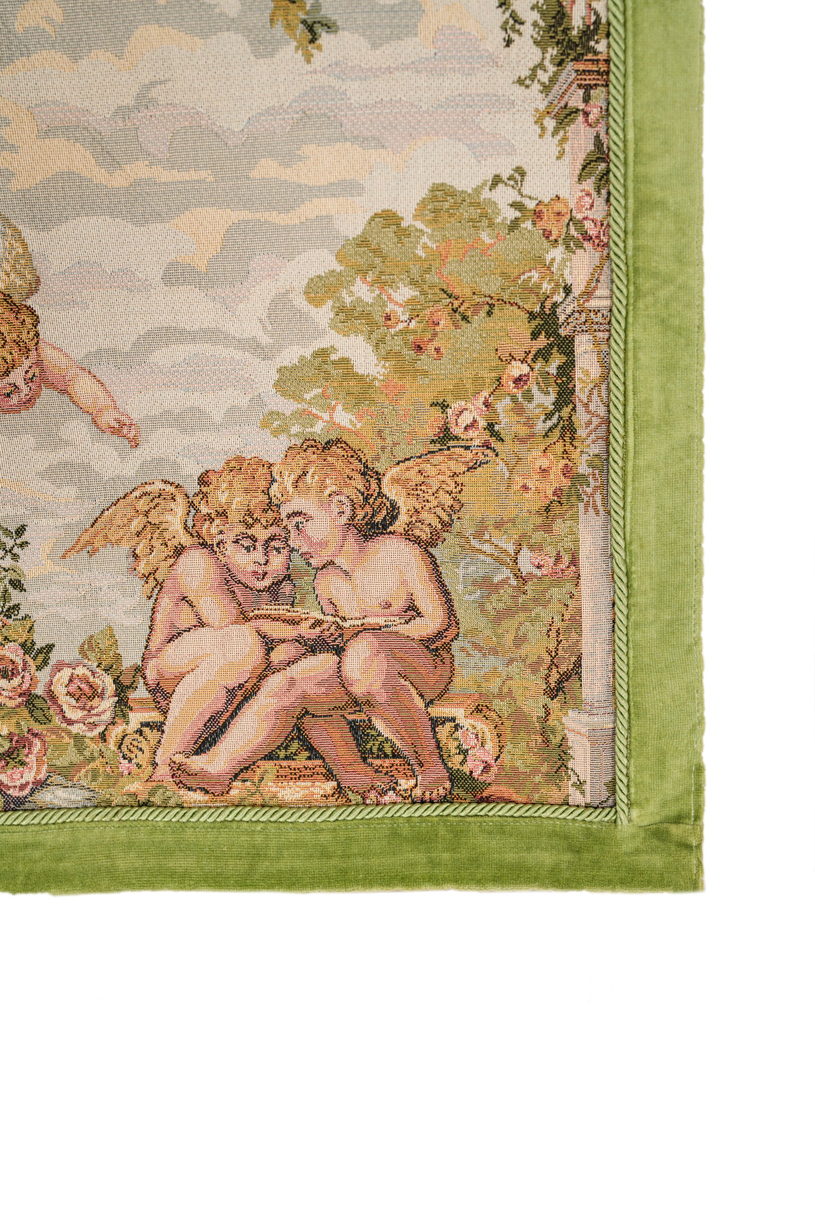 Vintage European Loom Tapestry 1'8" X 1'7"