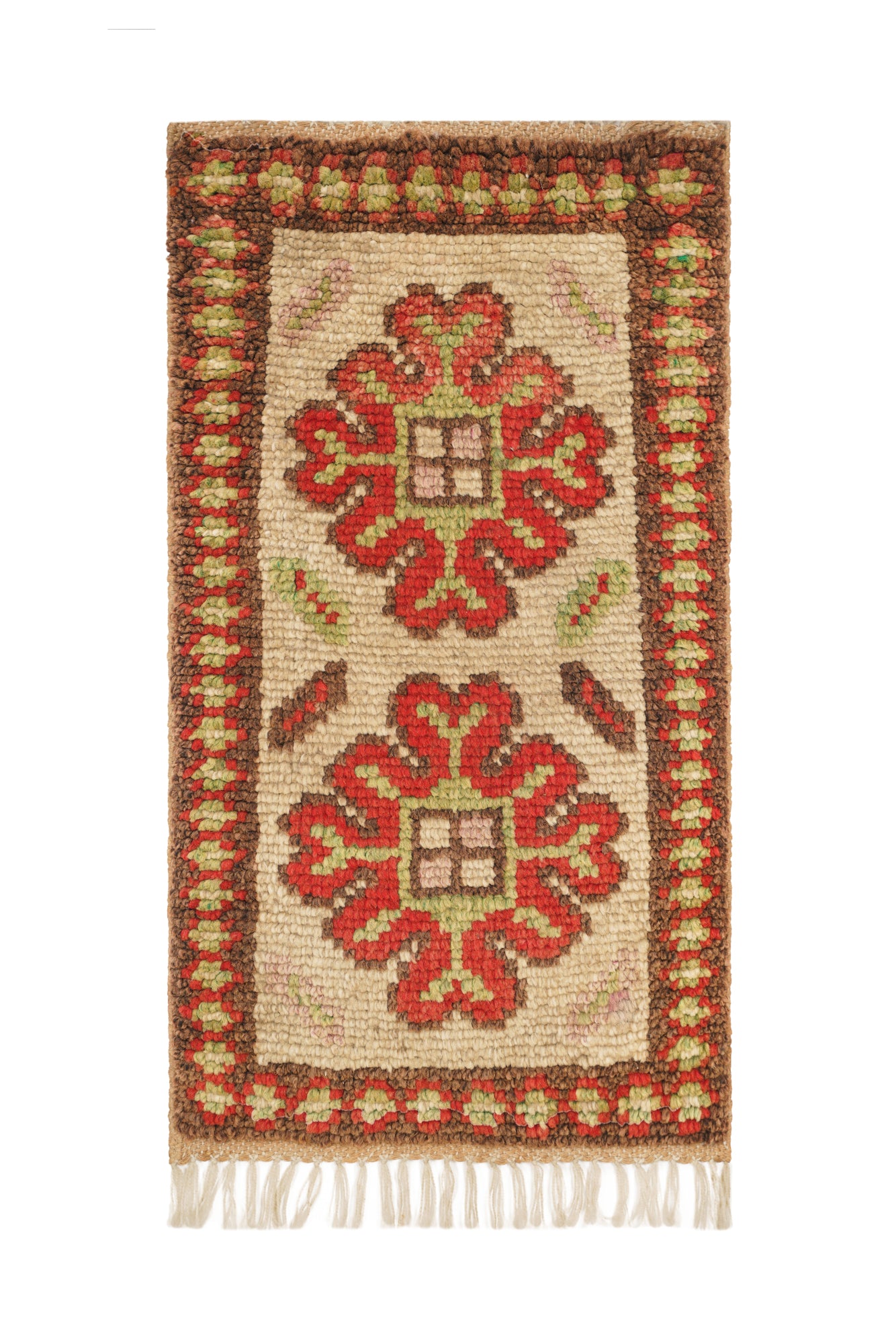Vintage Turkish Oushak Rug 2'9" x 1'6"