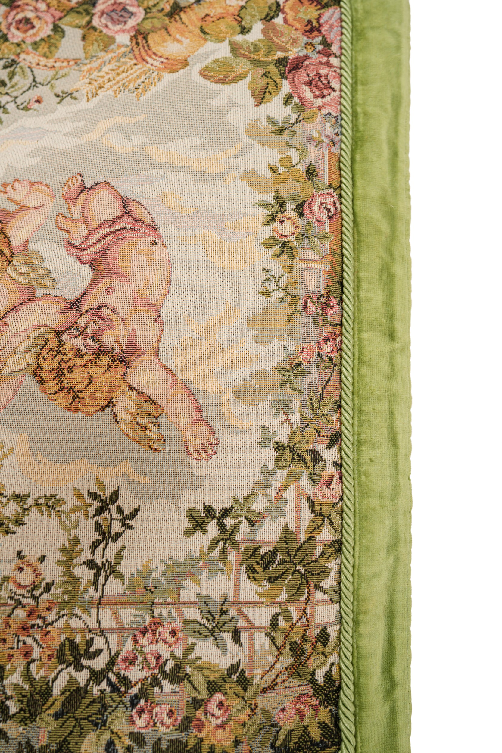 Vintage European Loom Tapestry 1'8" X 1'7"