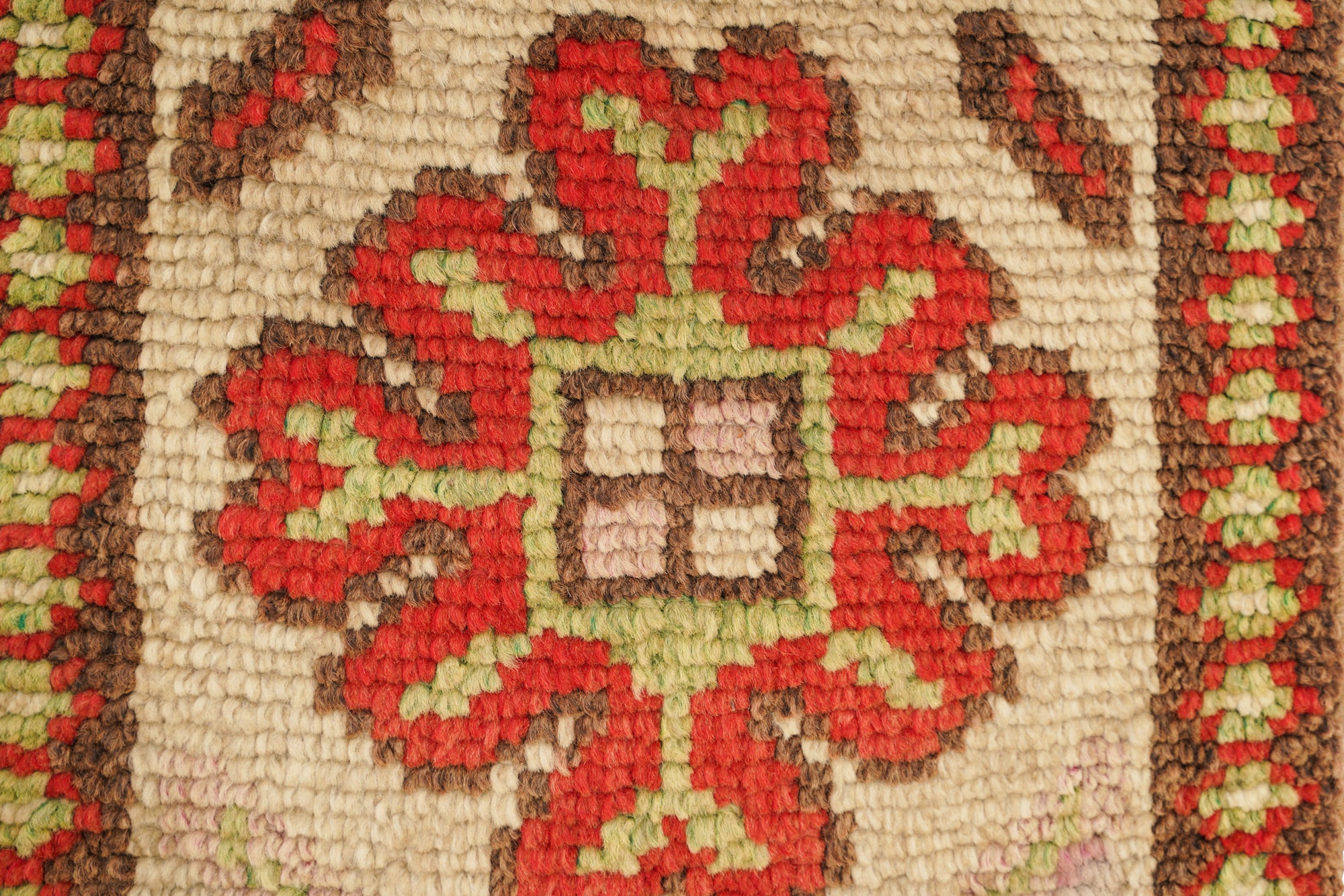 Vintage Turkish Oushak Rug 2'9" x 1'6"