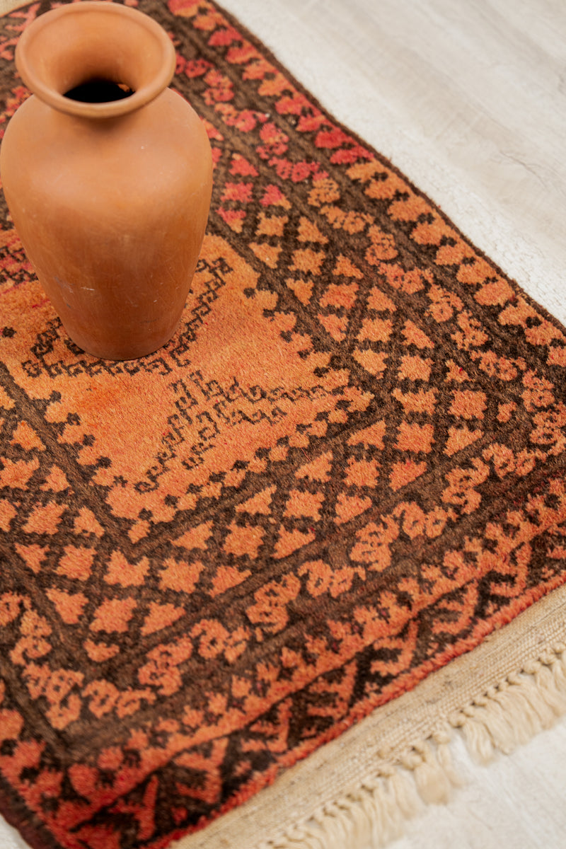 Vintage Turkmen Rug 2'6" x 1'10"